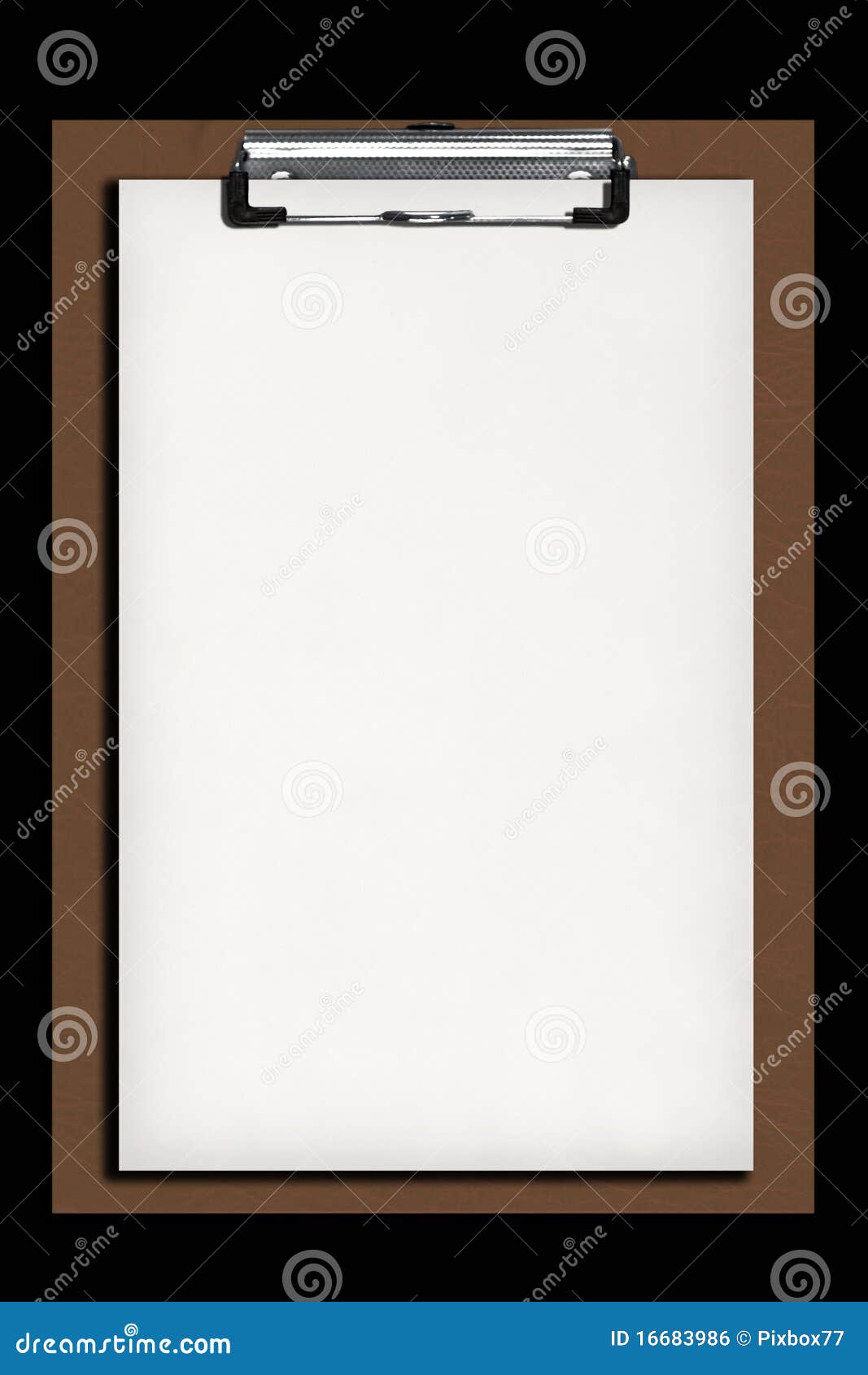 White Paper on the Clip Board Stock Photo Image of stationery, office