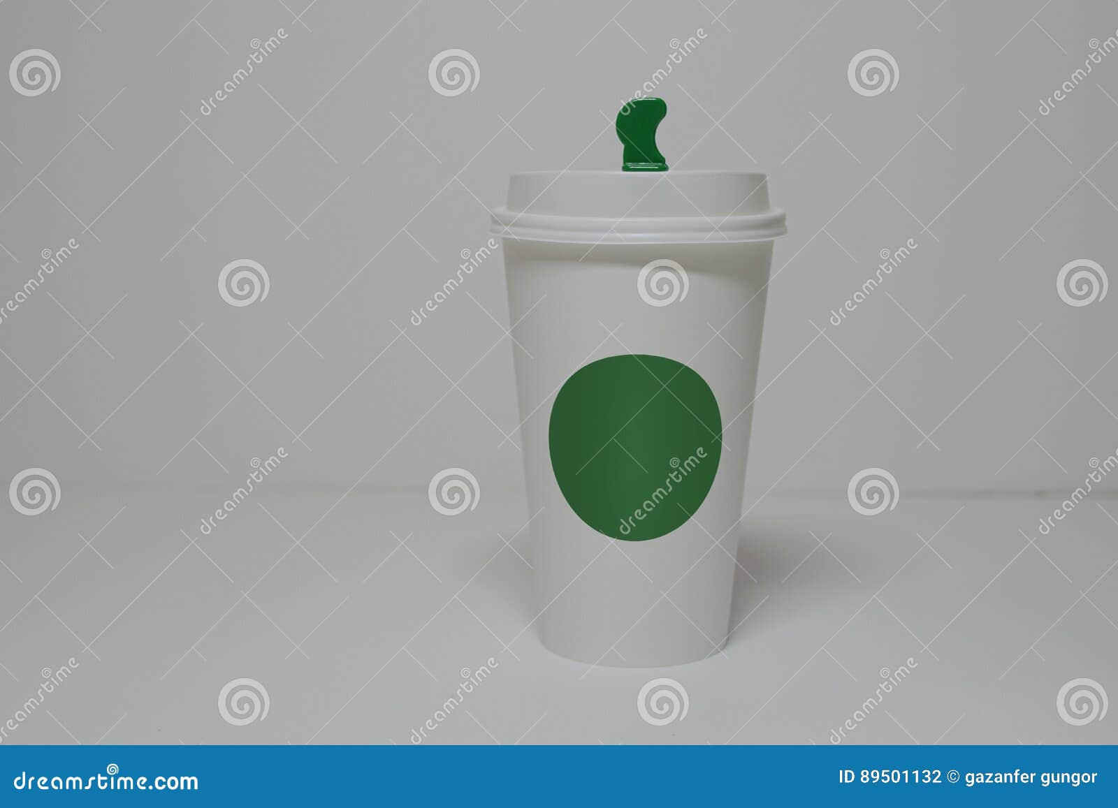 Download White Paper Coffee Cup Mock-up Stock Illustration - Illustration of food, latte: 89501132