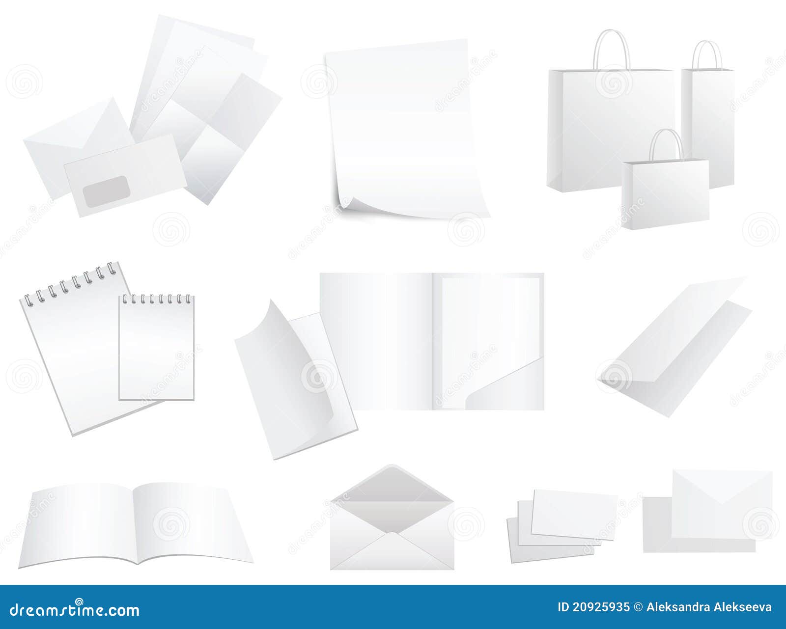 White paper products stock vector. Illustration of object 20925935