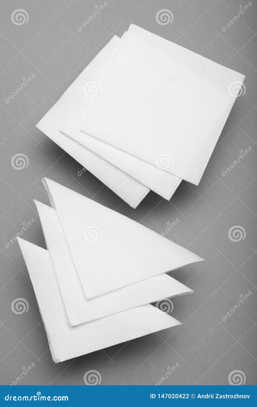 Download White Paper Restaurant Napkin Mockup Stock Photo - Image of catering, blank: 147020422