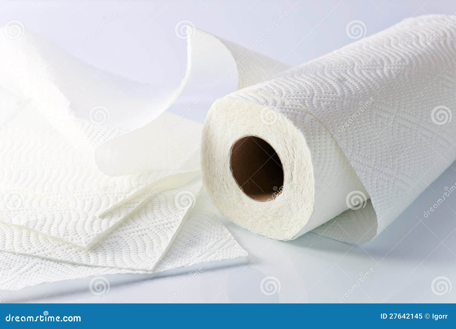 White paper towel stock image. Image of roll, closeup 27642145