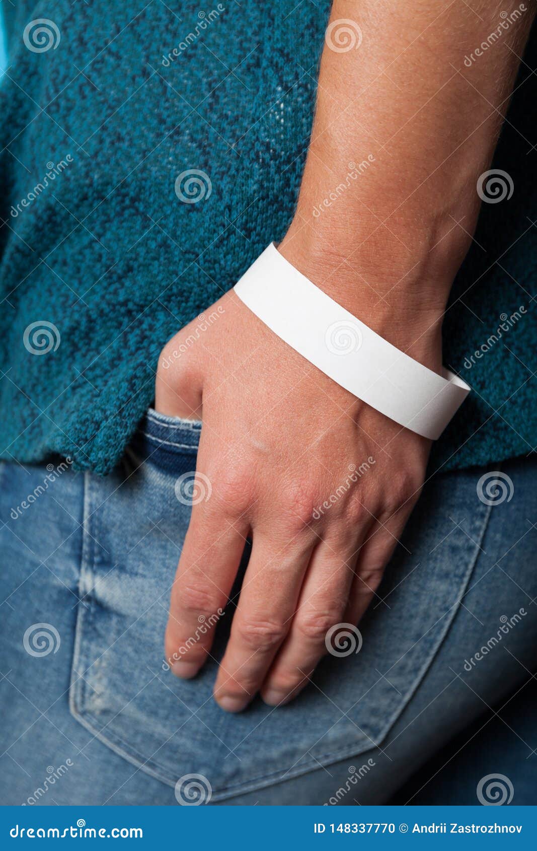 Download White Party Bracelet On Hand. Music Festival Wristband ...