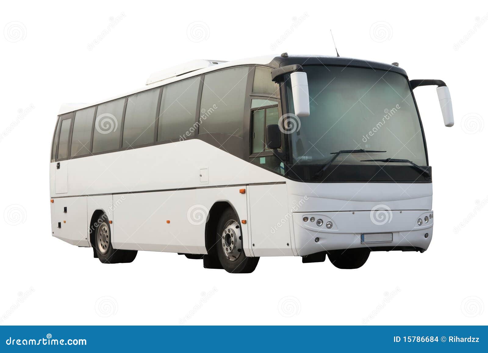 white passenger bus 