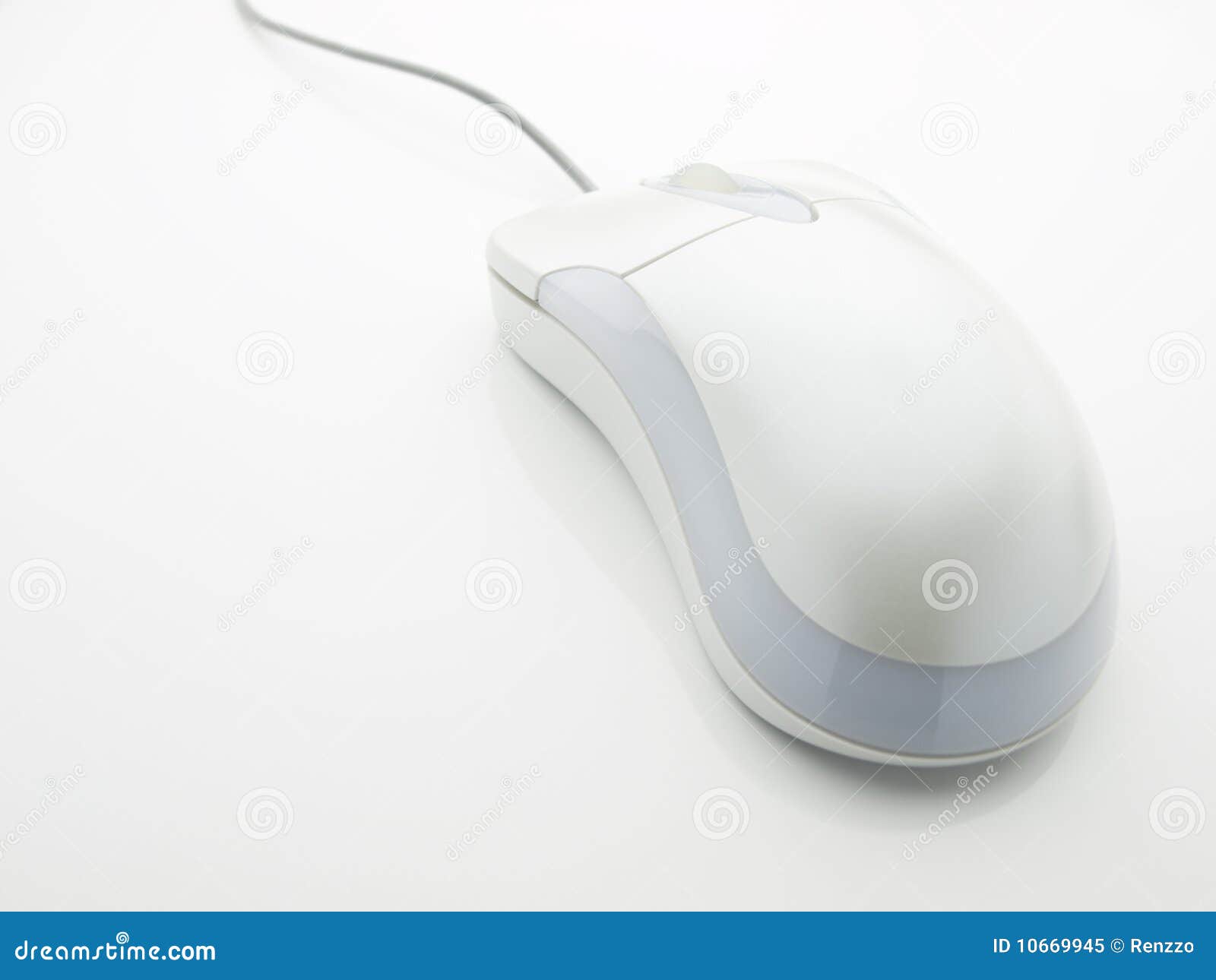 White Pc Mouse On White Table Top Stock Image Image Of Accessories