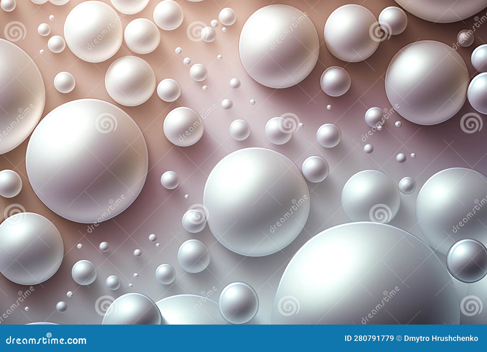 White Pearl Background. Color Bubbles. Pearl Background Stock Illustration Illustration of