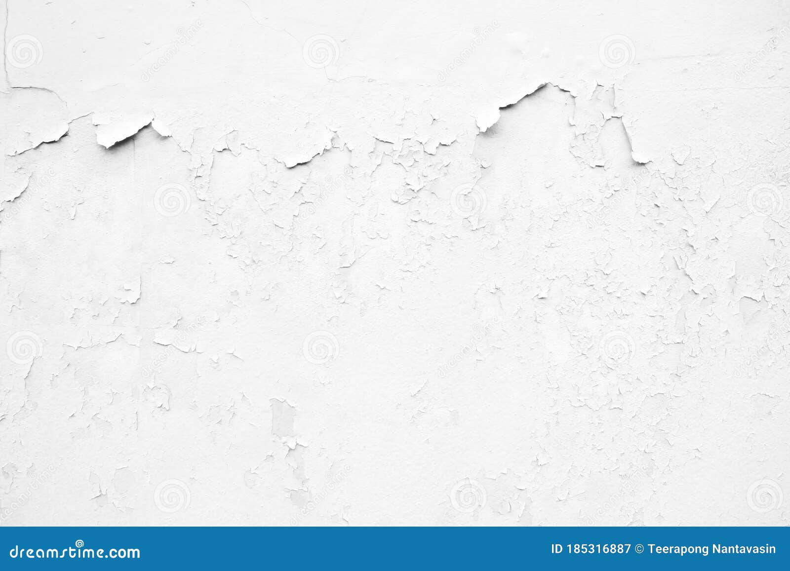 White Peeling Paint on Concrete Wall Background, Suitable for Wallpaper