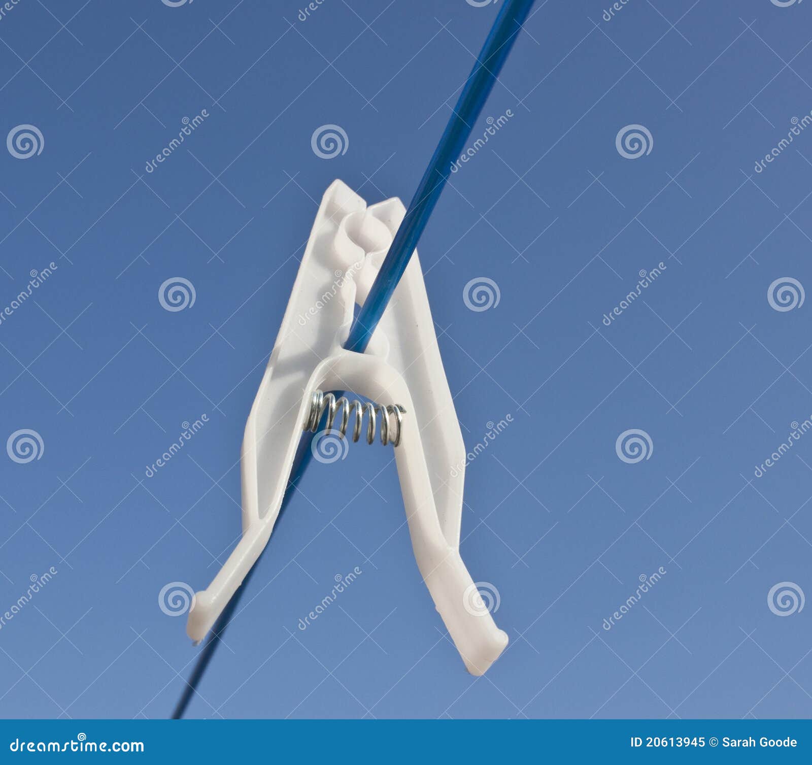 White peg on washing line stock image. Image of close 20613945