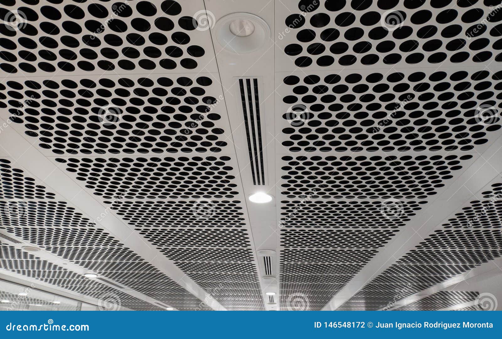 White Perforated Ceiling Stock Photo Image Of Ceiling