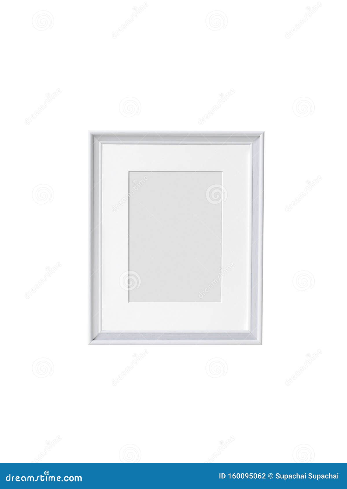 White Photo Frames Isolated On White Background Stock