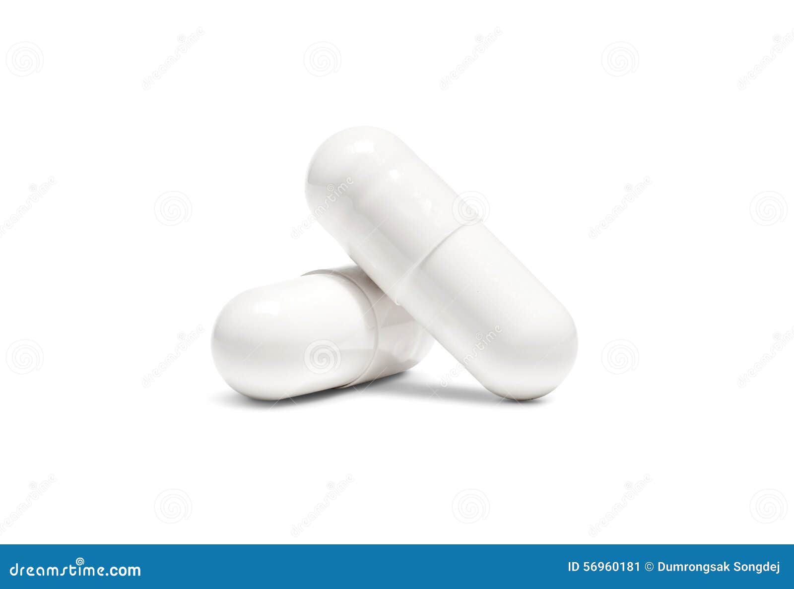 White Pill Capsule on White Background Stock Image Image of pain