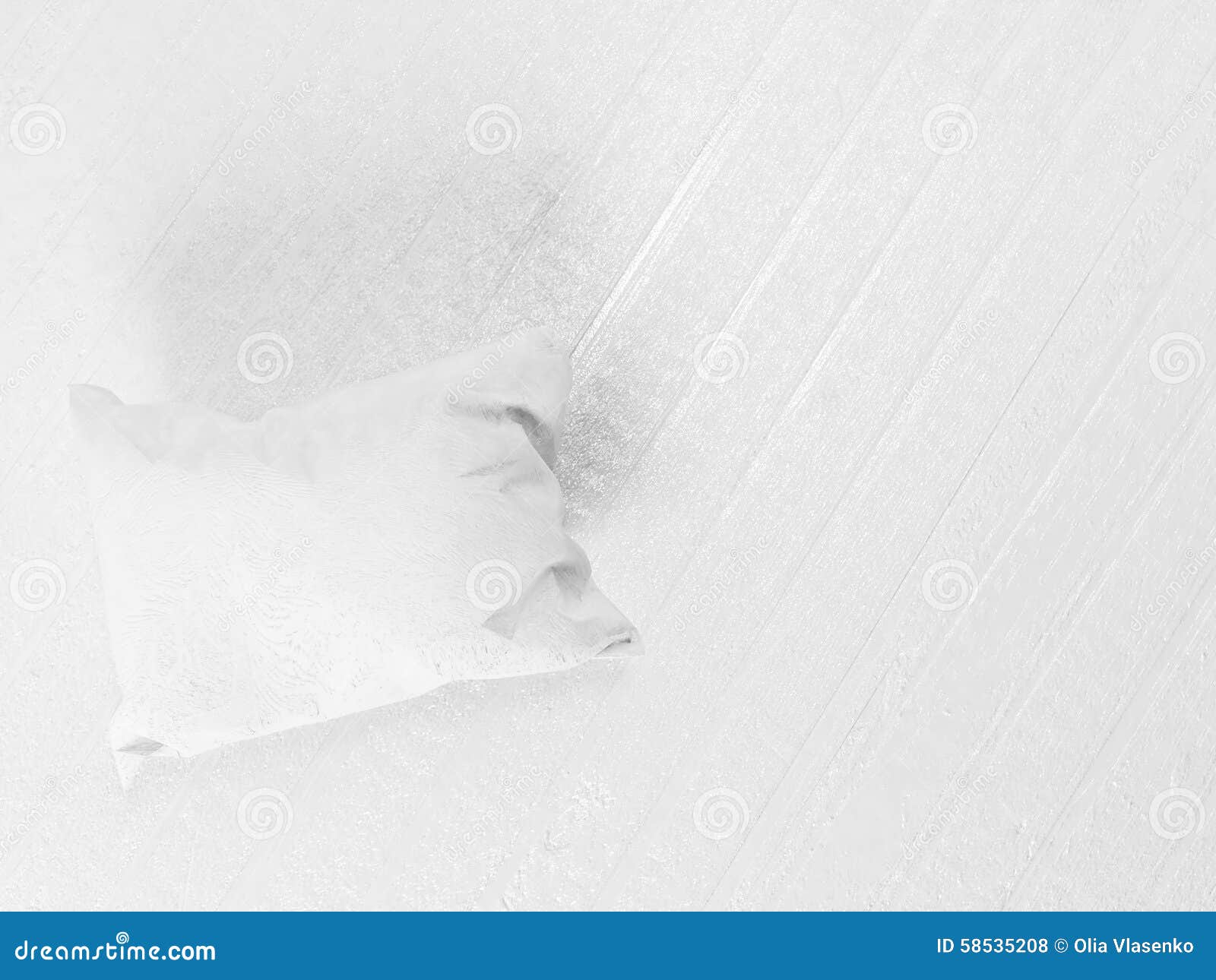White pillow on the floor stock photo. Image of motel 58535208