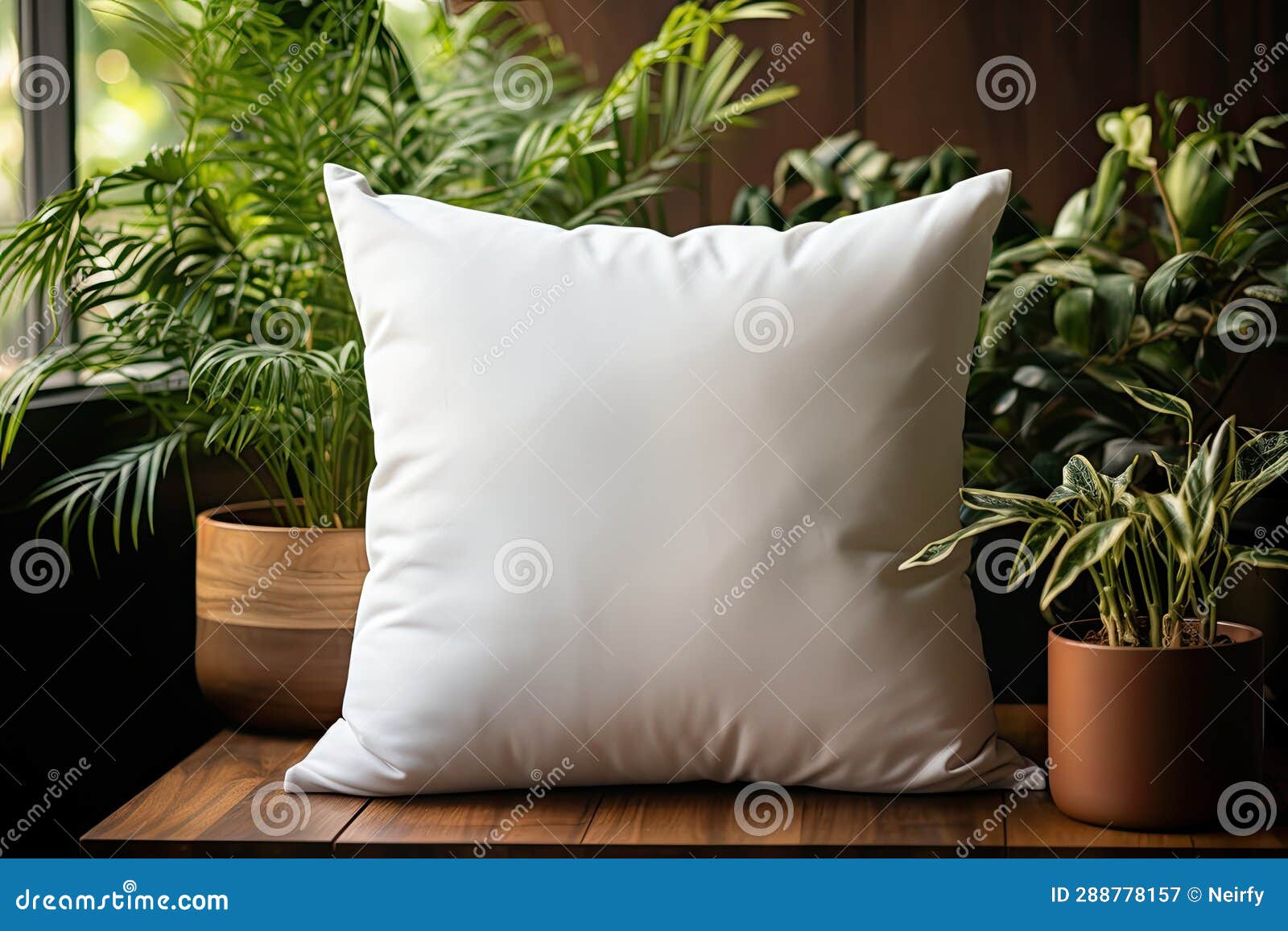 White pillow mock up stock image. Image of cozy, comfortable 288778157