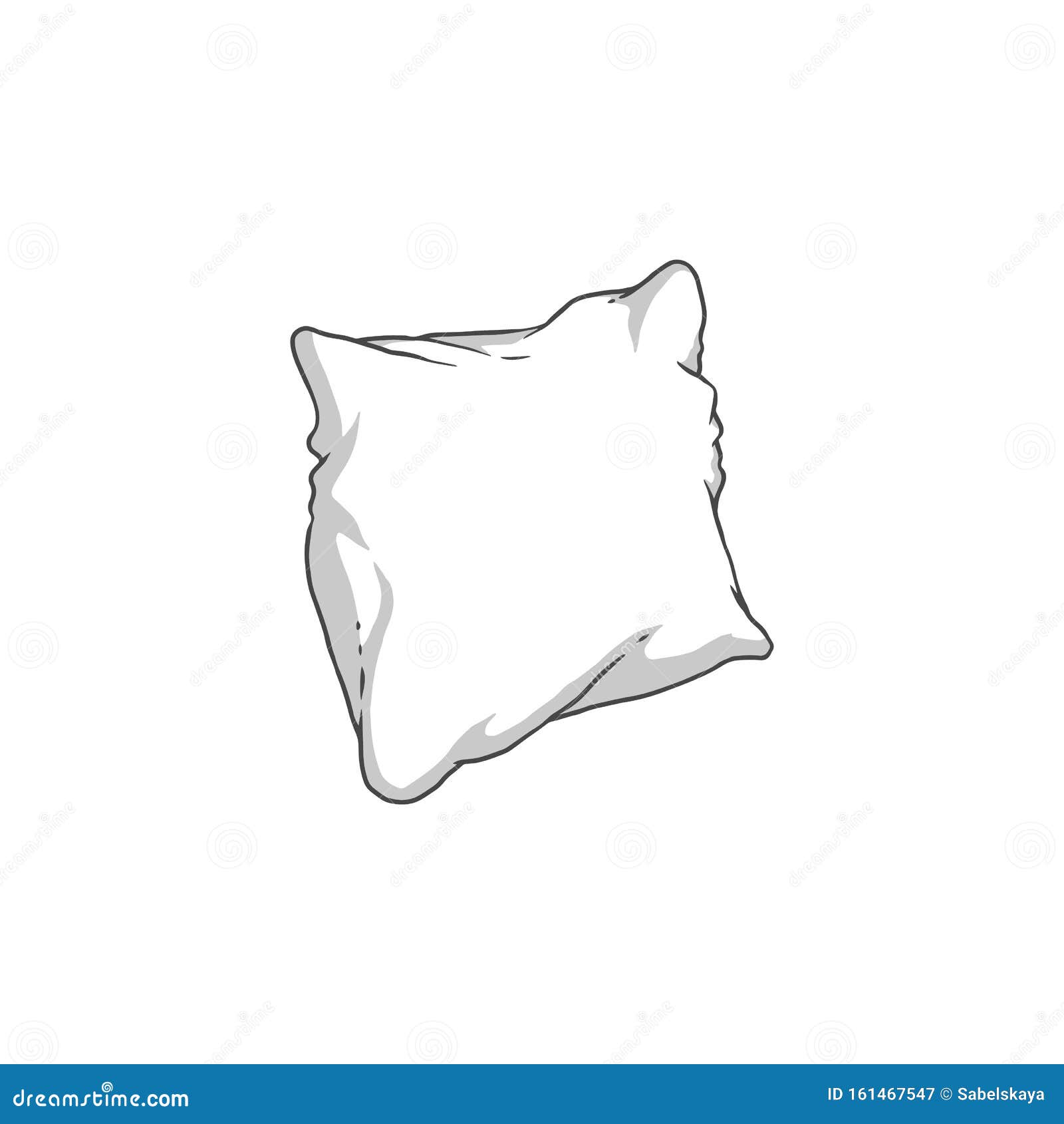 Blank white square pillow Royalty Free Vector Image
