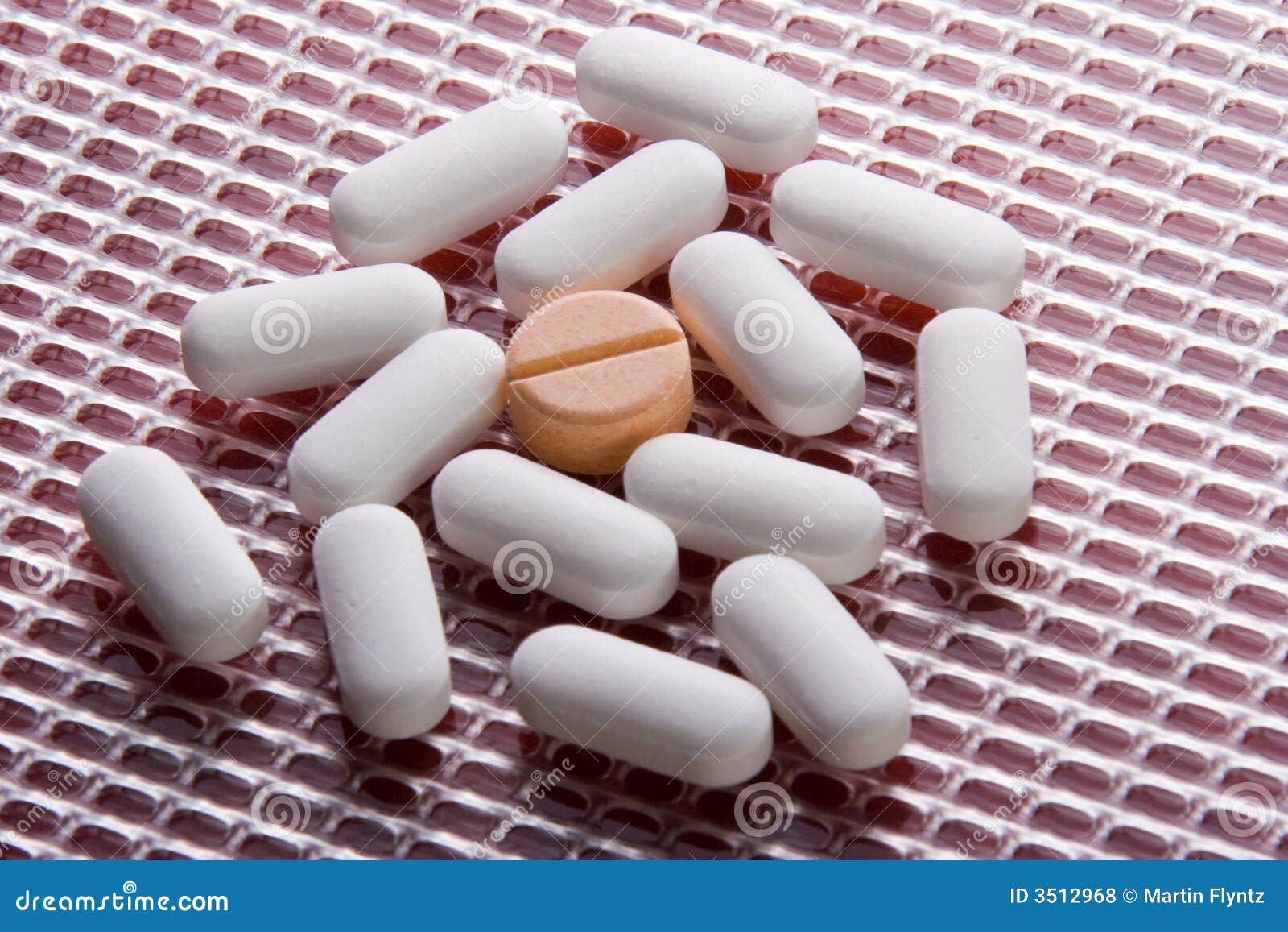 White Pills with an Orange on Stock Photo Image of physician