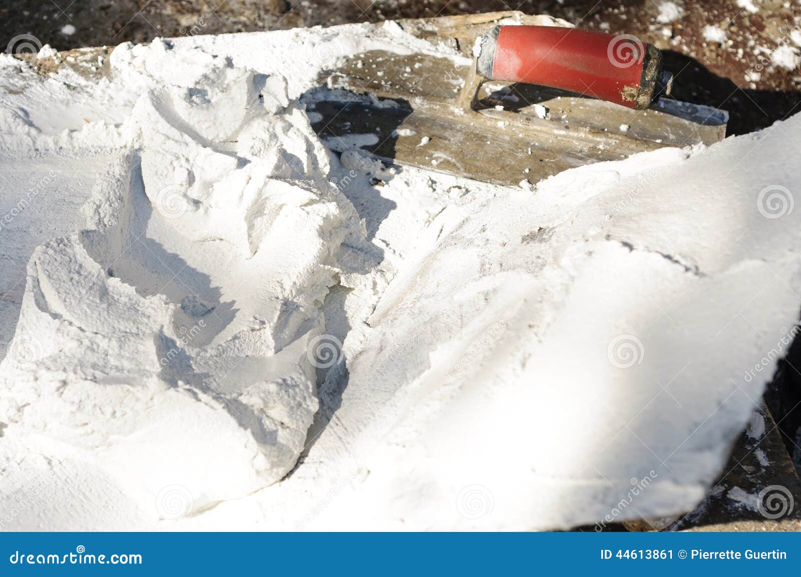 White Plaster Stucco Texture and Trowel Stock Image Image of trowel