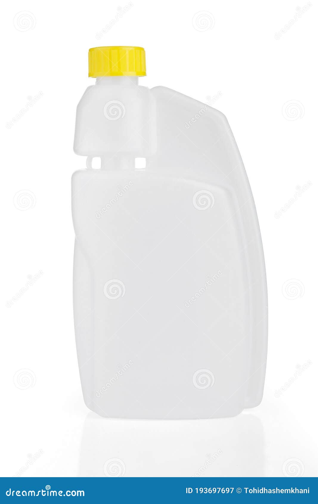 White Plastic Bottle without Label on White Background Stock Image ...