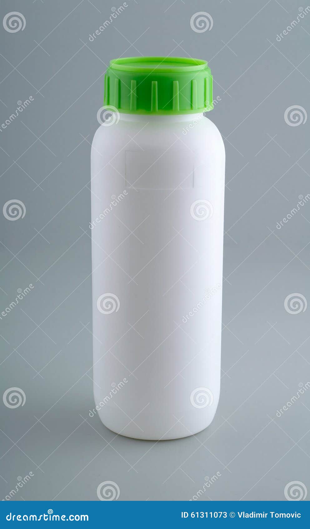 Download Free White Plastic Bottle Mockup With Green Cap Stock Image Image Of Bottles Yogurt 61311073 PSD Mockup Template