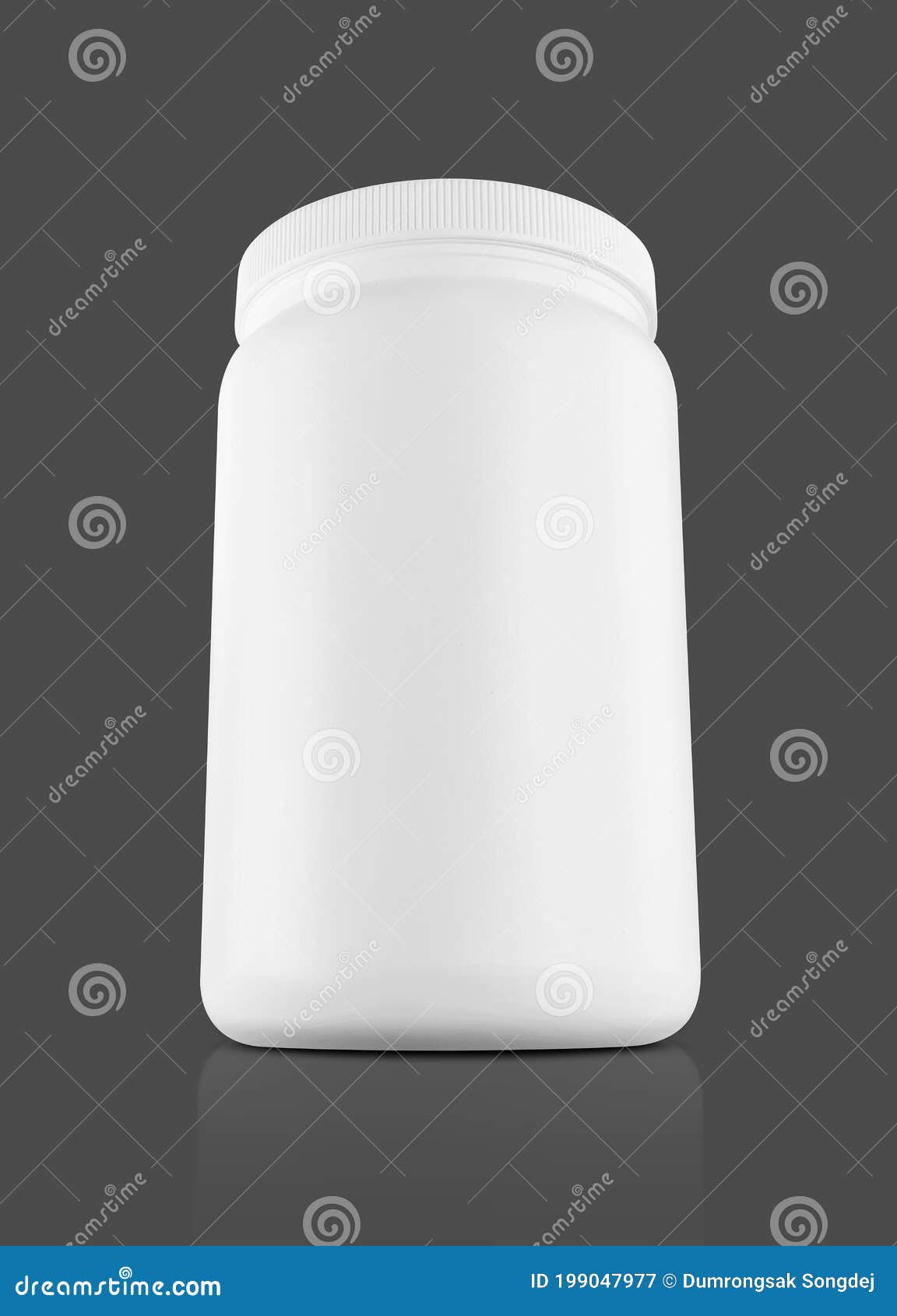 Protein jar. White plastic supplement bottle vector blank. Whey