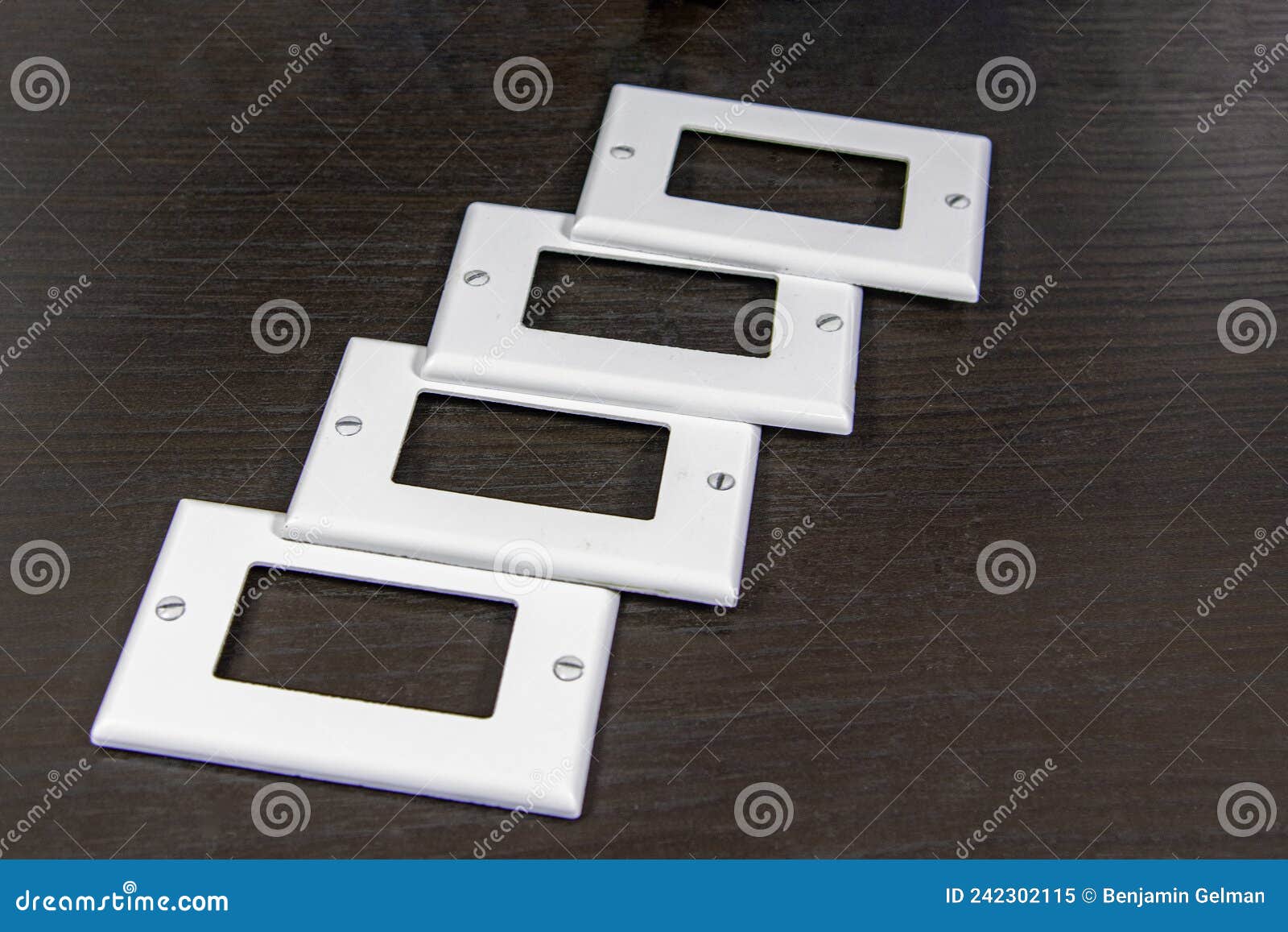 White Plastic Covers for Electrical Outlets Stock Image Image of