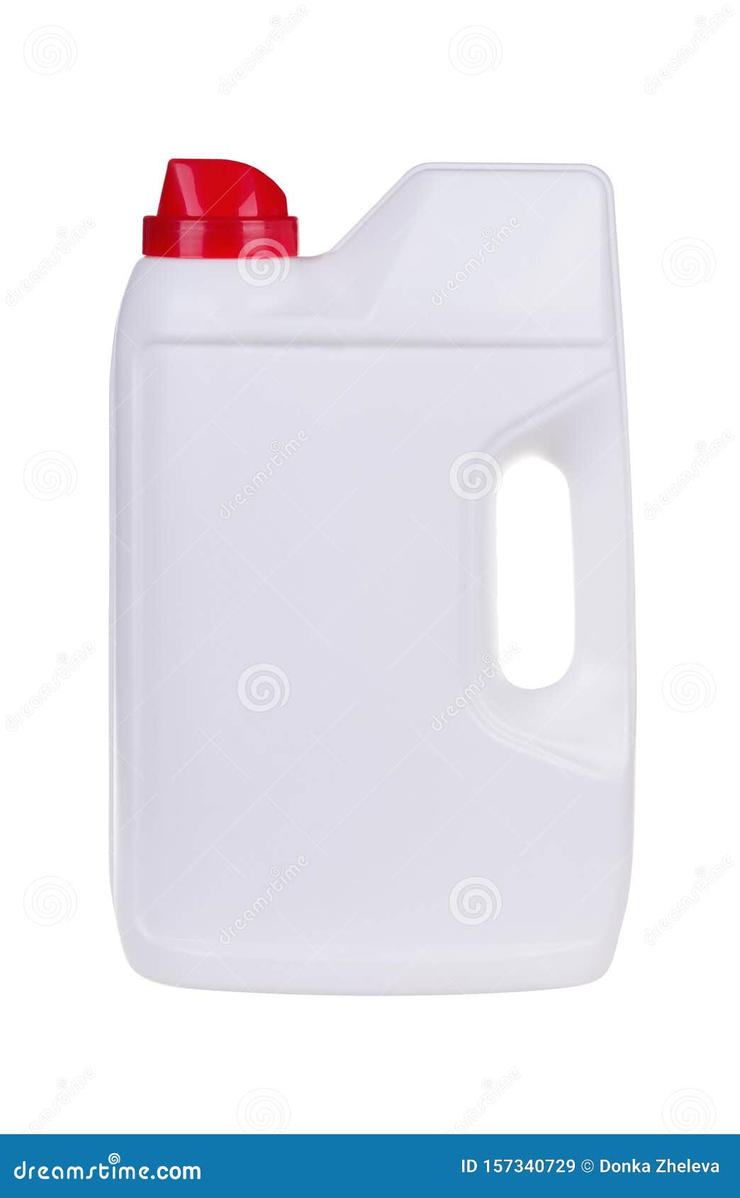 White Plastic Dishwasher Detergent Powder or Liquid Detergent Bottle