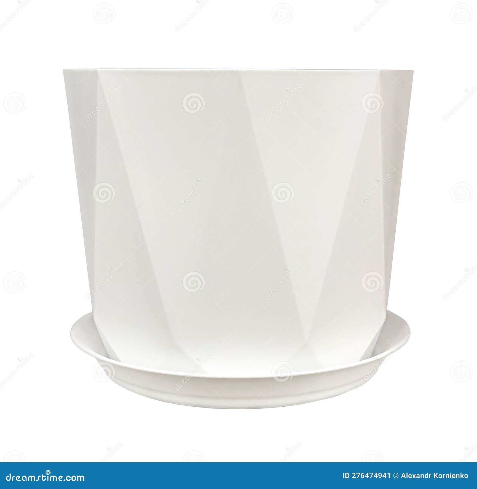 White plastic flower pot stock image. Image of container 276474941