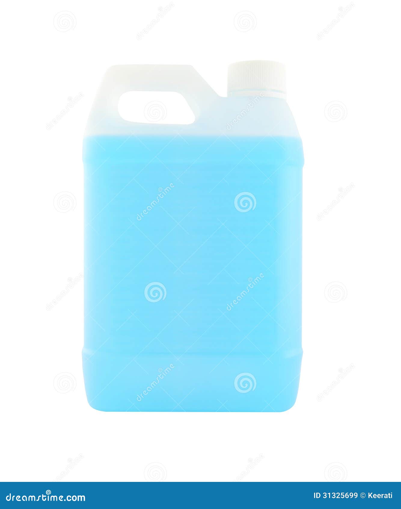 White Plastic Gallon with Blue Liquid Stock Image - Image of plastic ...