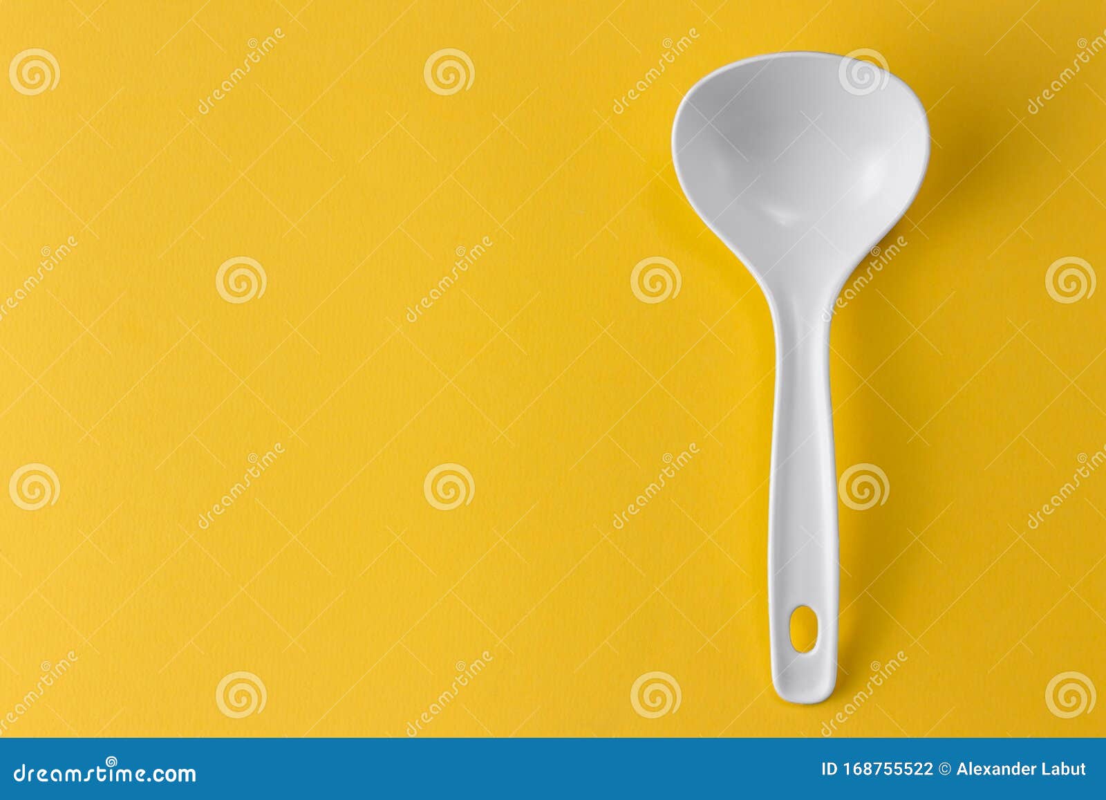 Download White Plastic Kitchen Spatula On A Yellow Background Food Concept With Copy Space Top View Stock Photo Image Of Household Concept 168755522 Yellowimages Mockups