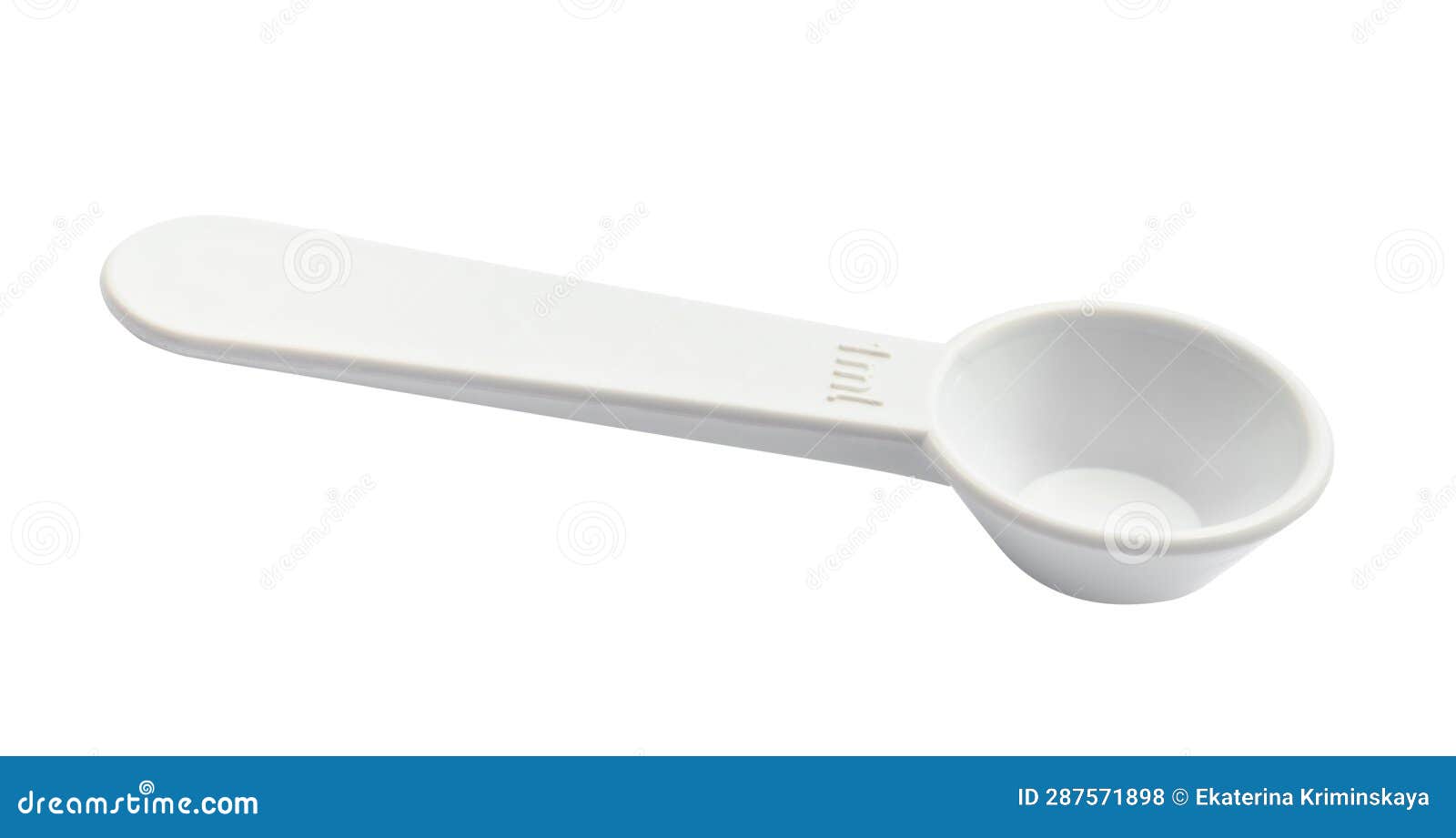 White Plastic Measuring Spoon for 1 Ml of Volume Stock Photo Image of