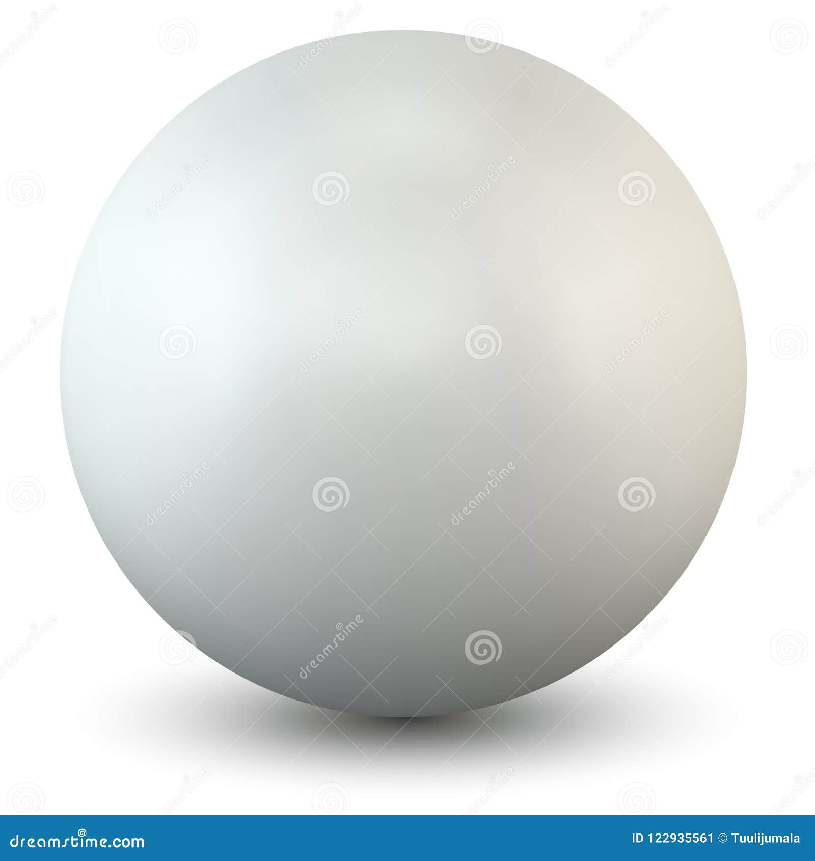 White Plastic Sphere on White Background Stock Vector Illustration of