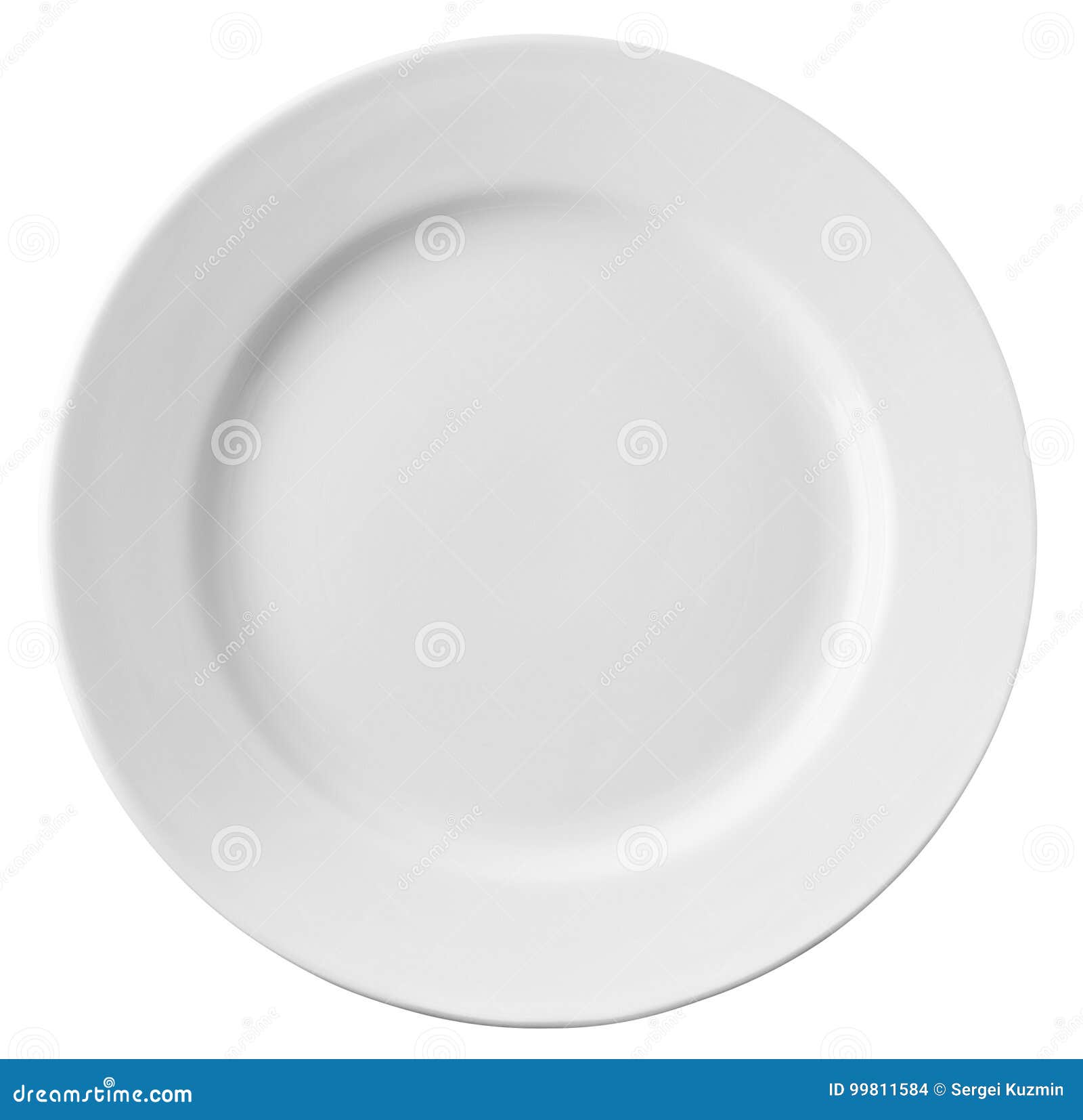 white plate  on white