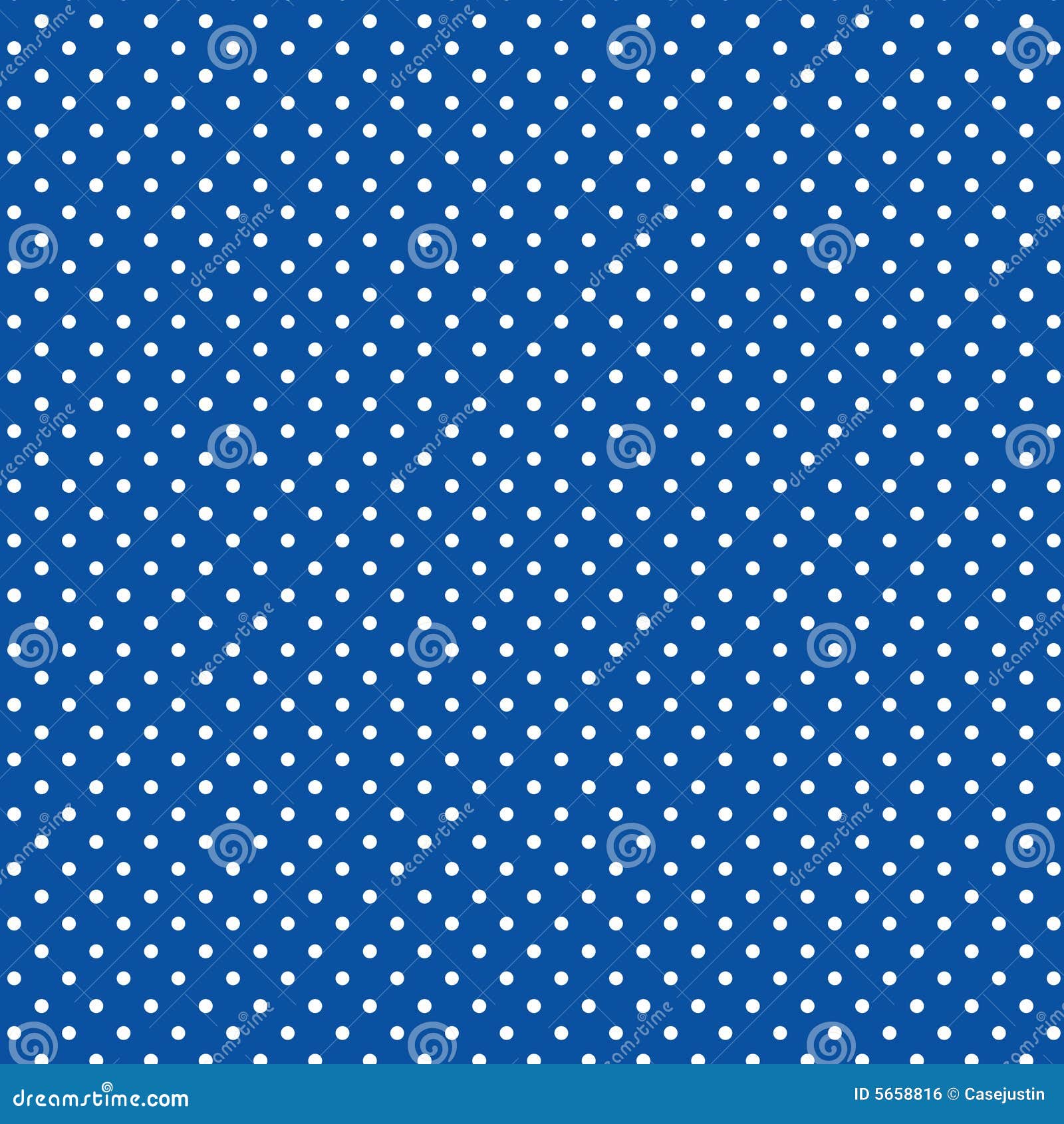white polka dots, blue background, seamless background