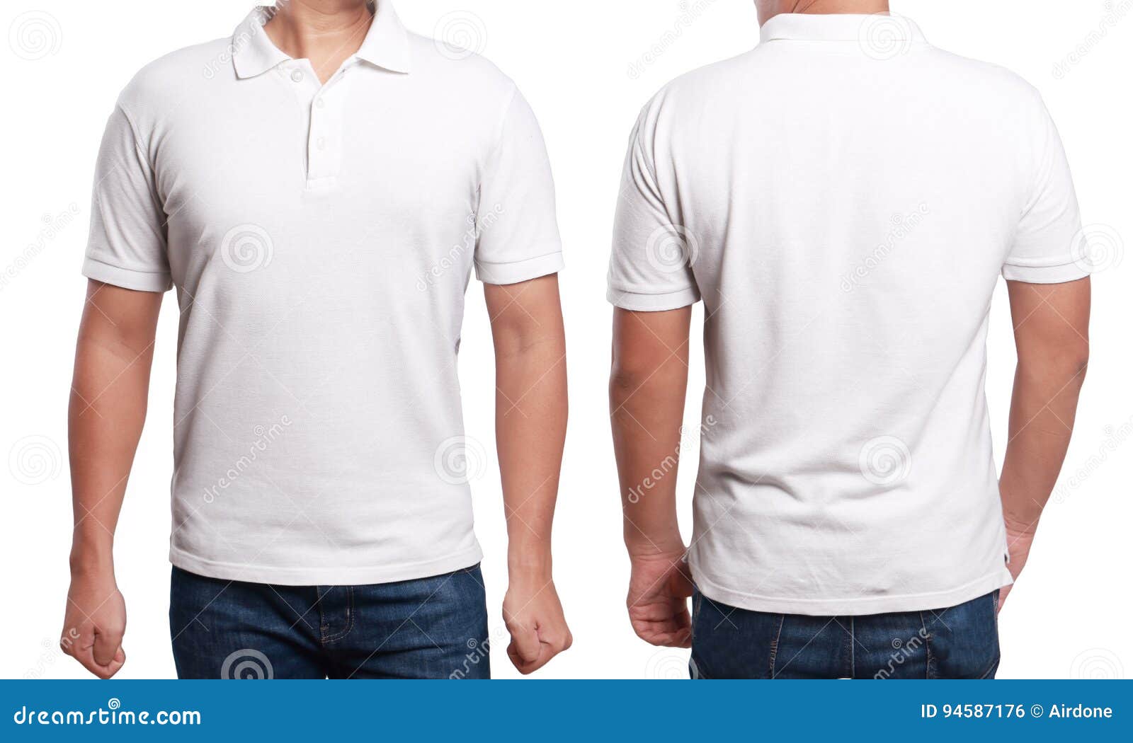 plain white polo shirt