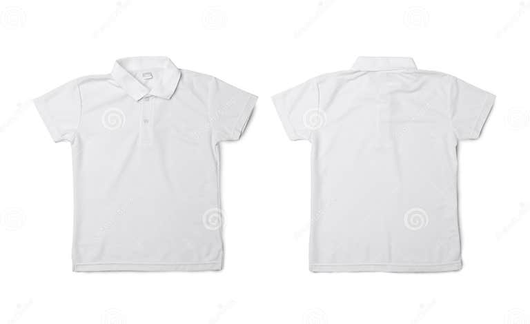 White Polo Shirt Mockup Isolated on White Background with Clipping Path ...