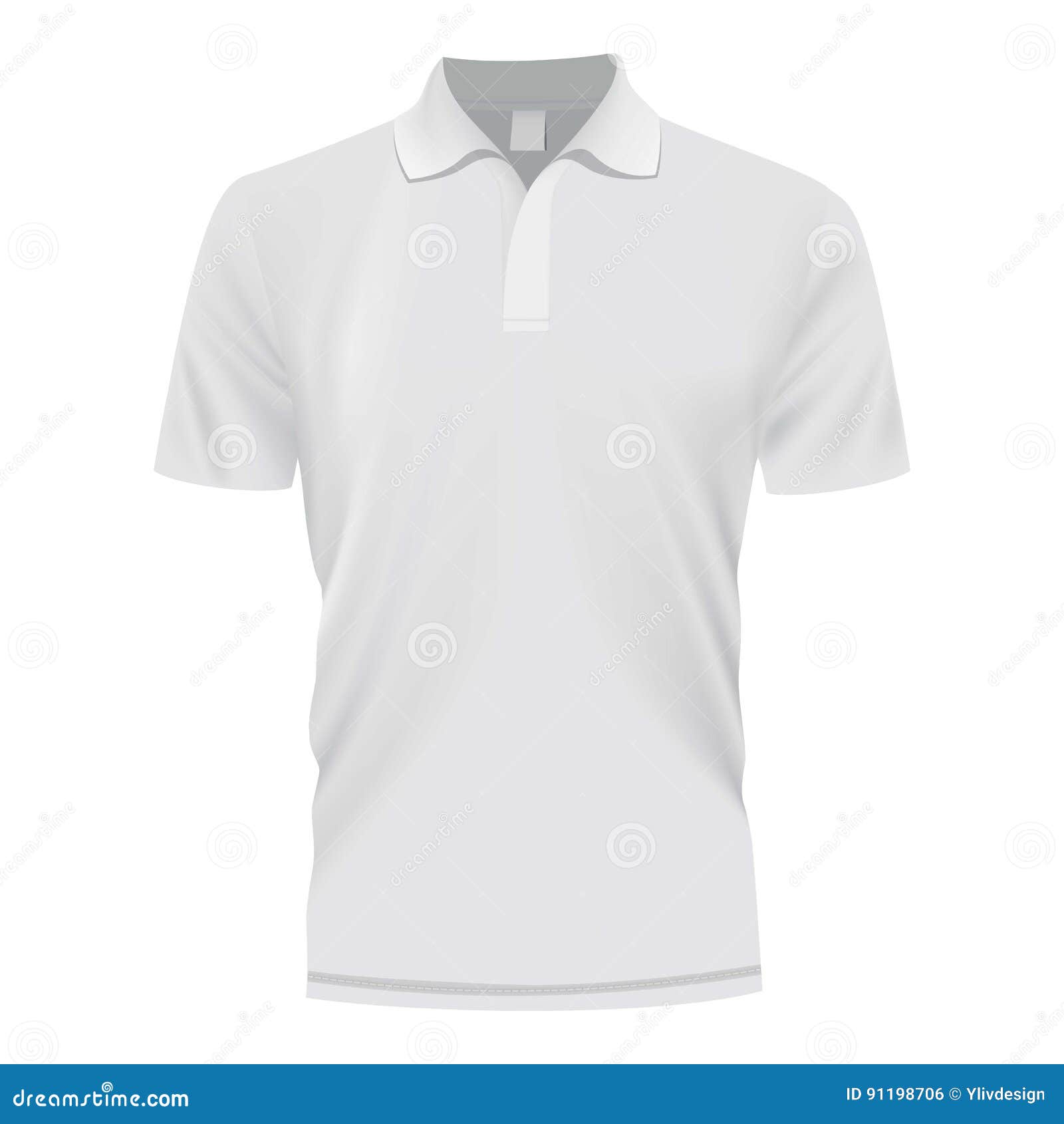 Download White Polo Shirt Mockup, Realistic Style Stock Vector ...