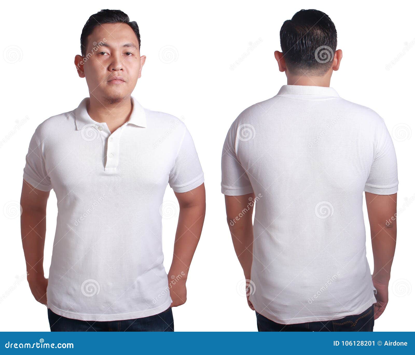 White Polo Shirt Mockup Template Stock Image - Image of front, people ...