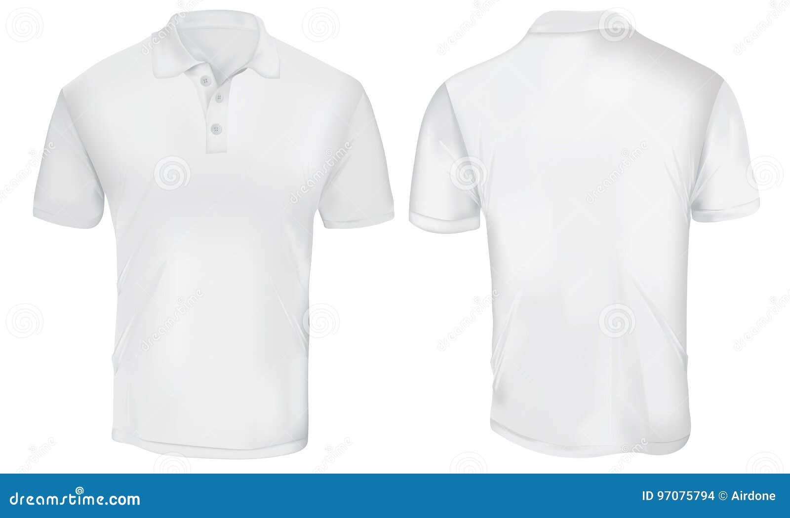 White Polo Shirt Template stock vector. Illustration of casual - 97075794