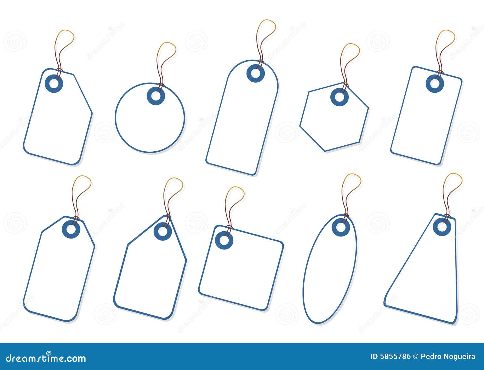 White promo tags stock vector. Illustration of anniversary 5855786
