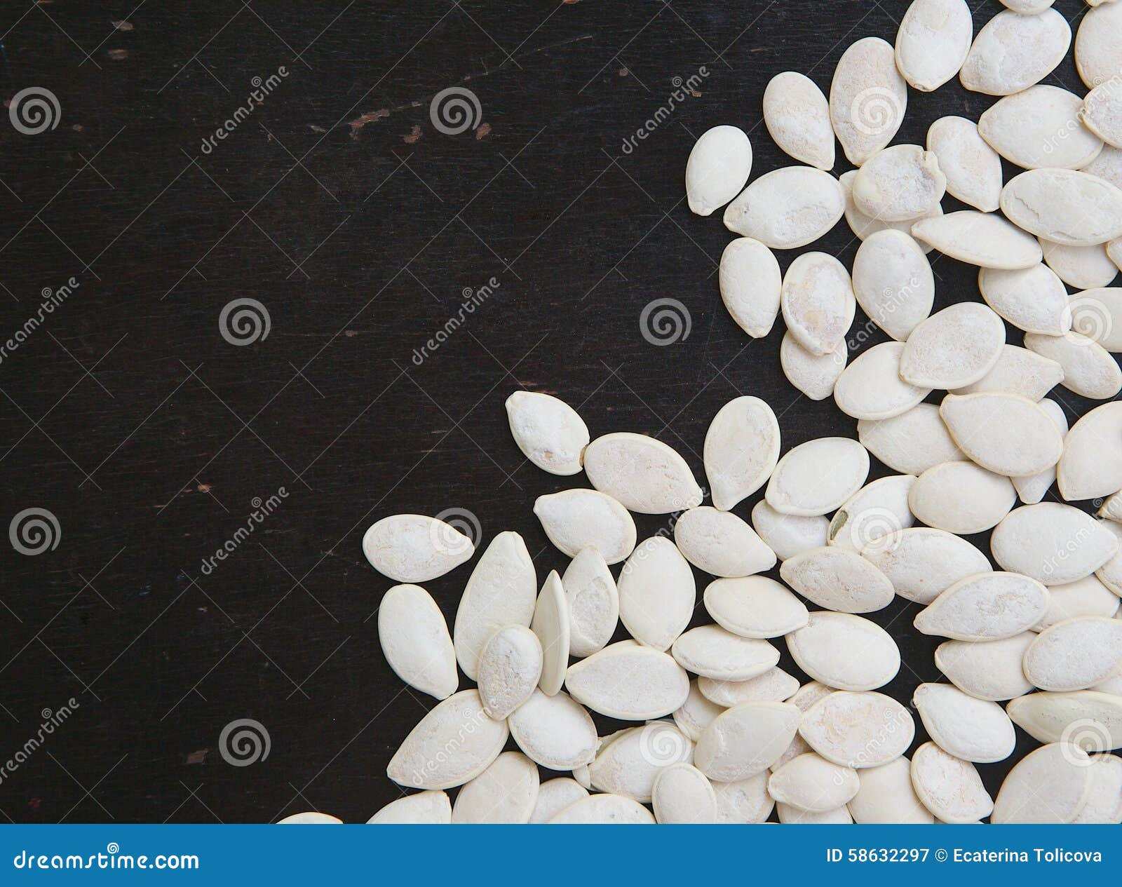 White pumpkin seeds. stock image. Image of effect, nutrition 58632297