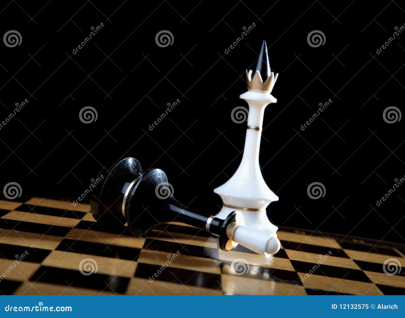 The White Queen Checkmate To Black King Stock Image - Image of