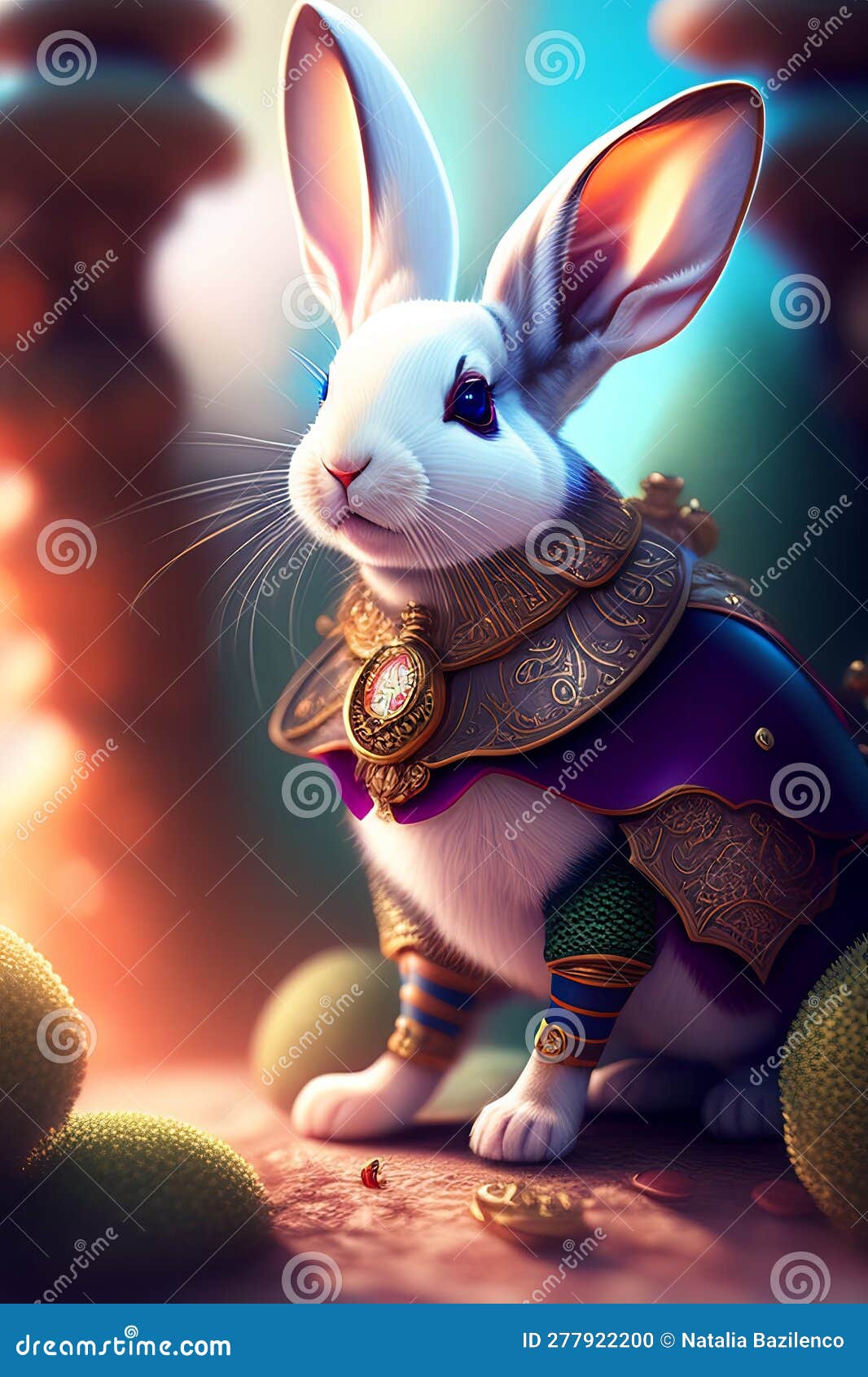 White Rabbit from Alice in Wonderland Stock Illustration - Illustration