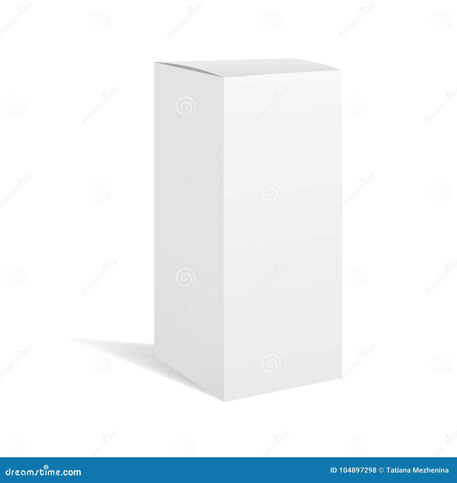 Download White Rectangular Box Package Mockup Stock Illustration Illustration Of Perspective Pack 104897298