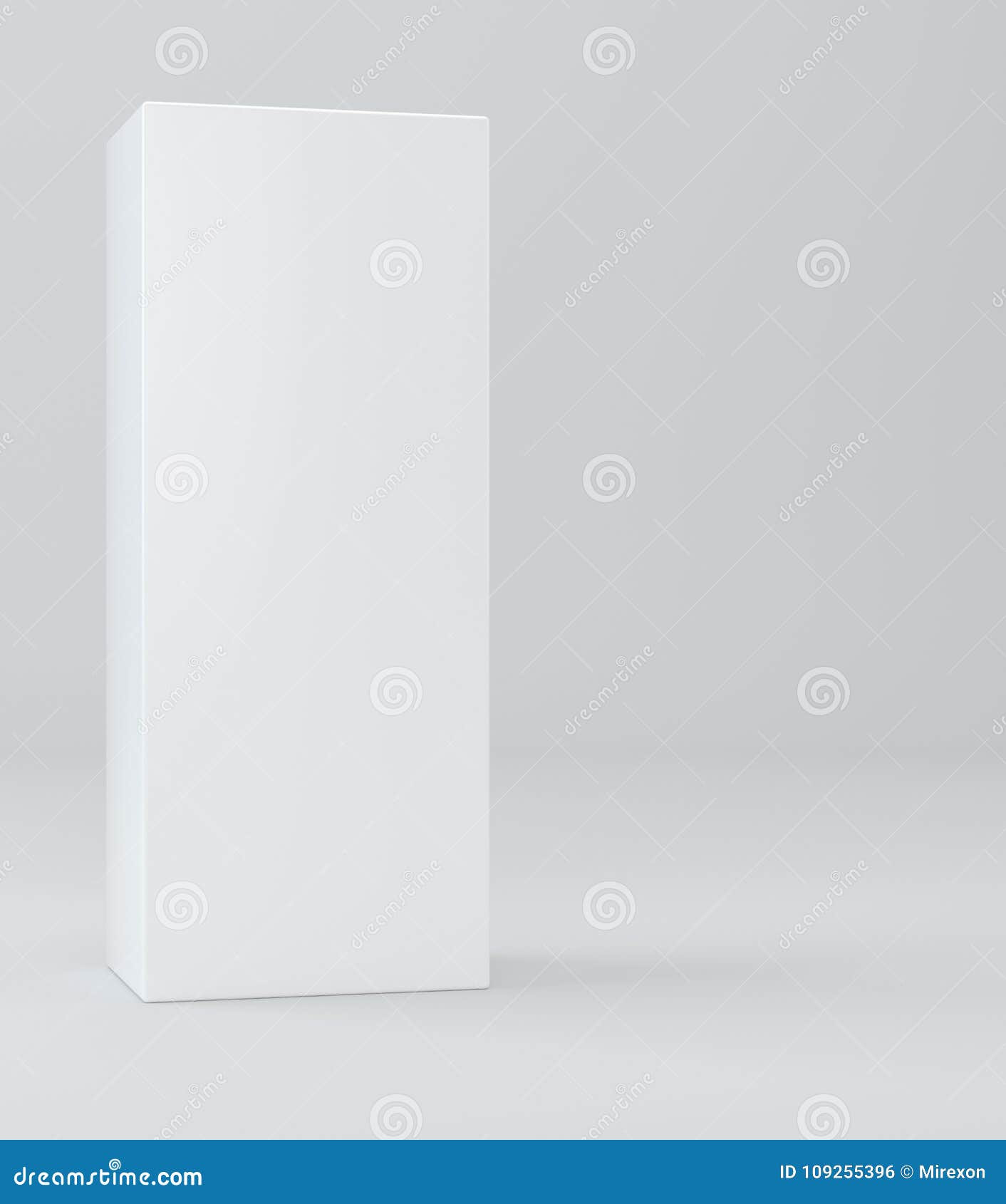 Download White Realistic Rectangle Box Package Mockup With Shadow ...