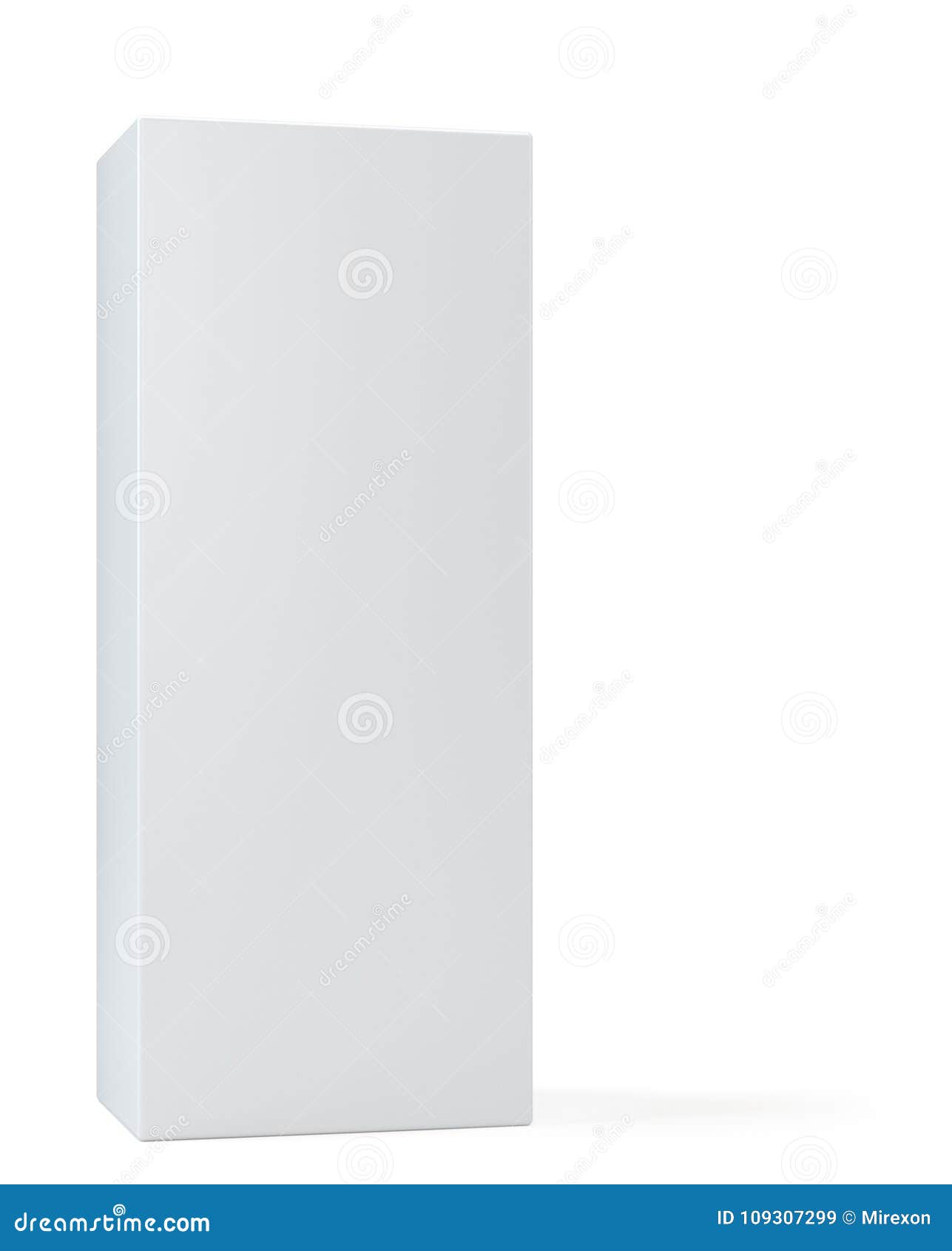 Download White Realistic Rectangle Box Package Mockup With Shadow ...