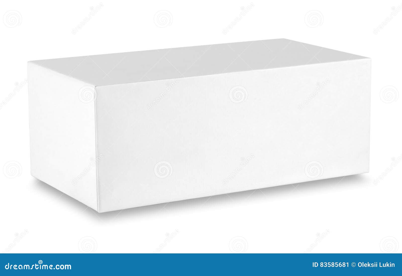 white rectangular box shot at an angle