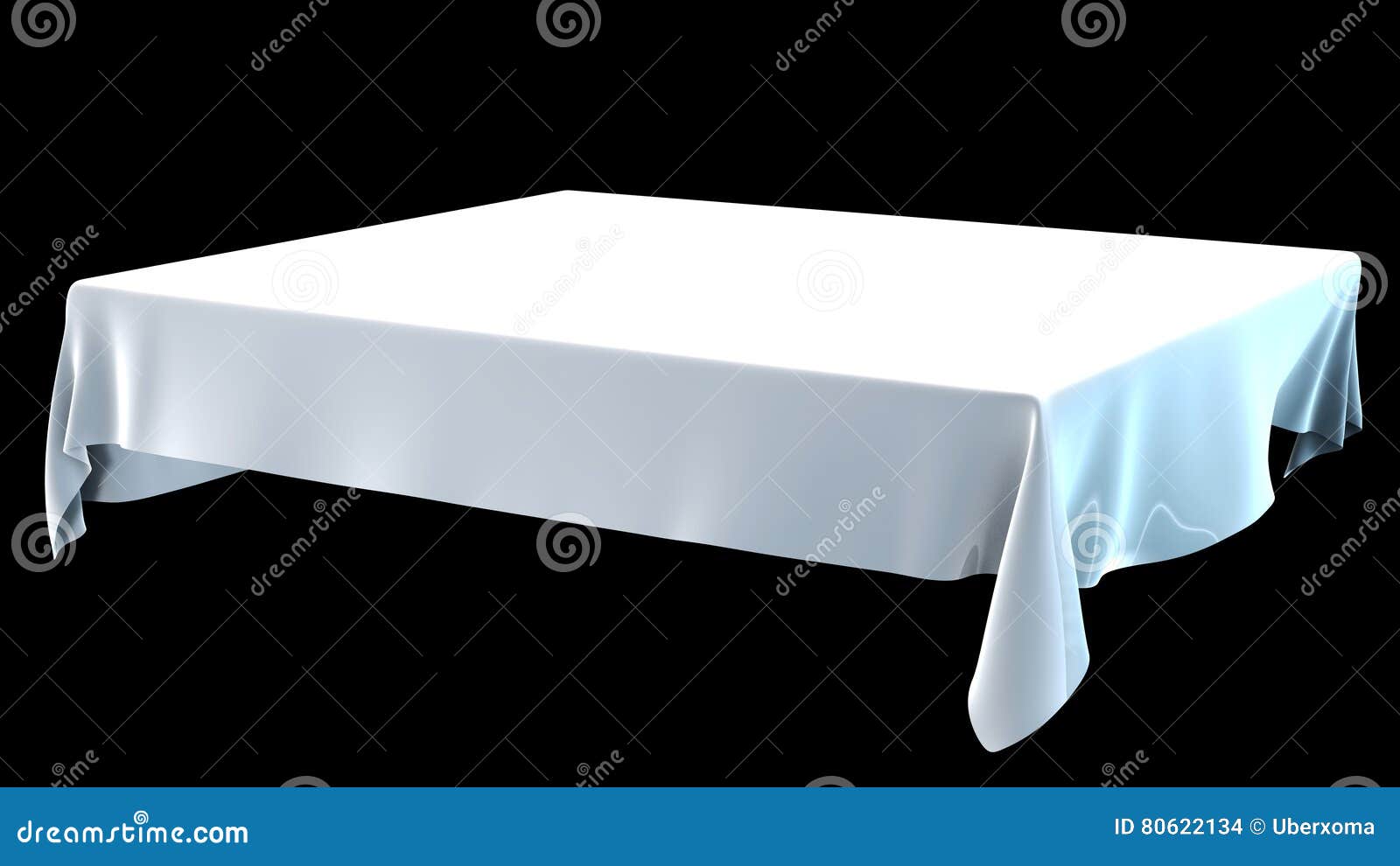 Download White Rectangular Tablecloth Mockup Isolated On Black. 3D Illustration Stock Photo - Image of ...