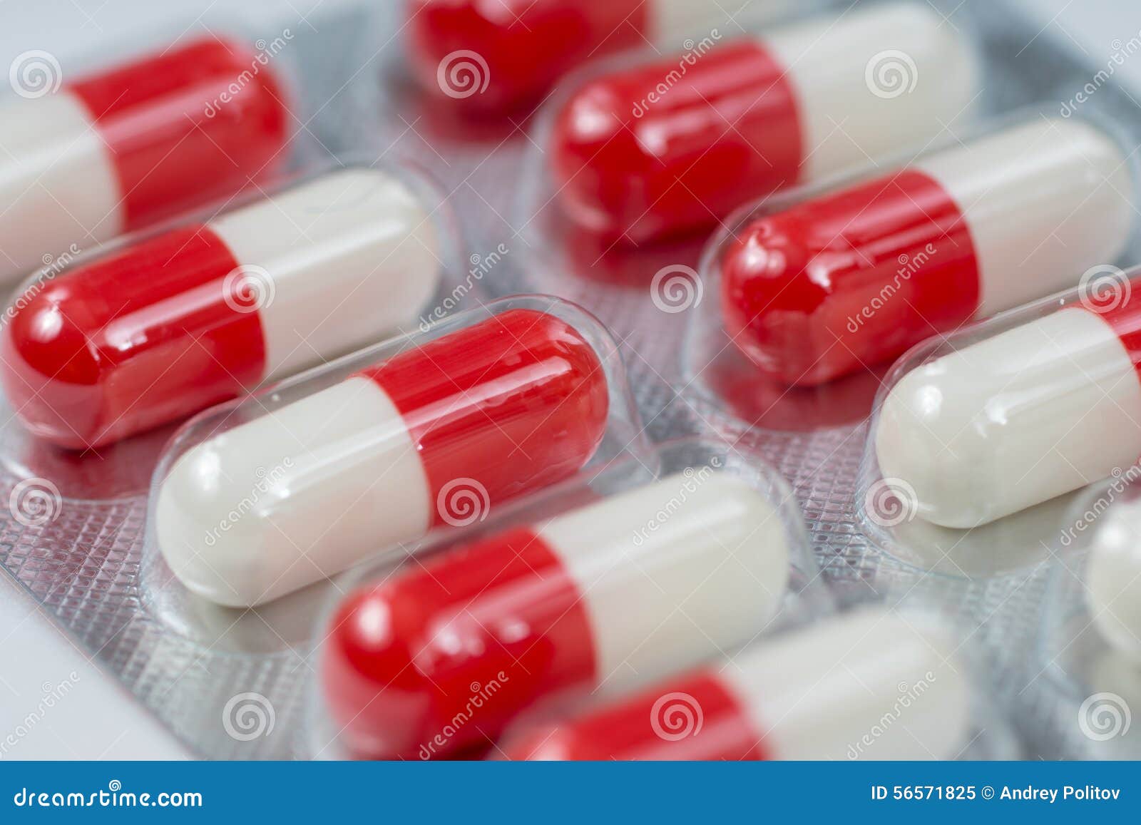 White and Red Antibiotic Capsules Stock Image Image of closeup