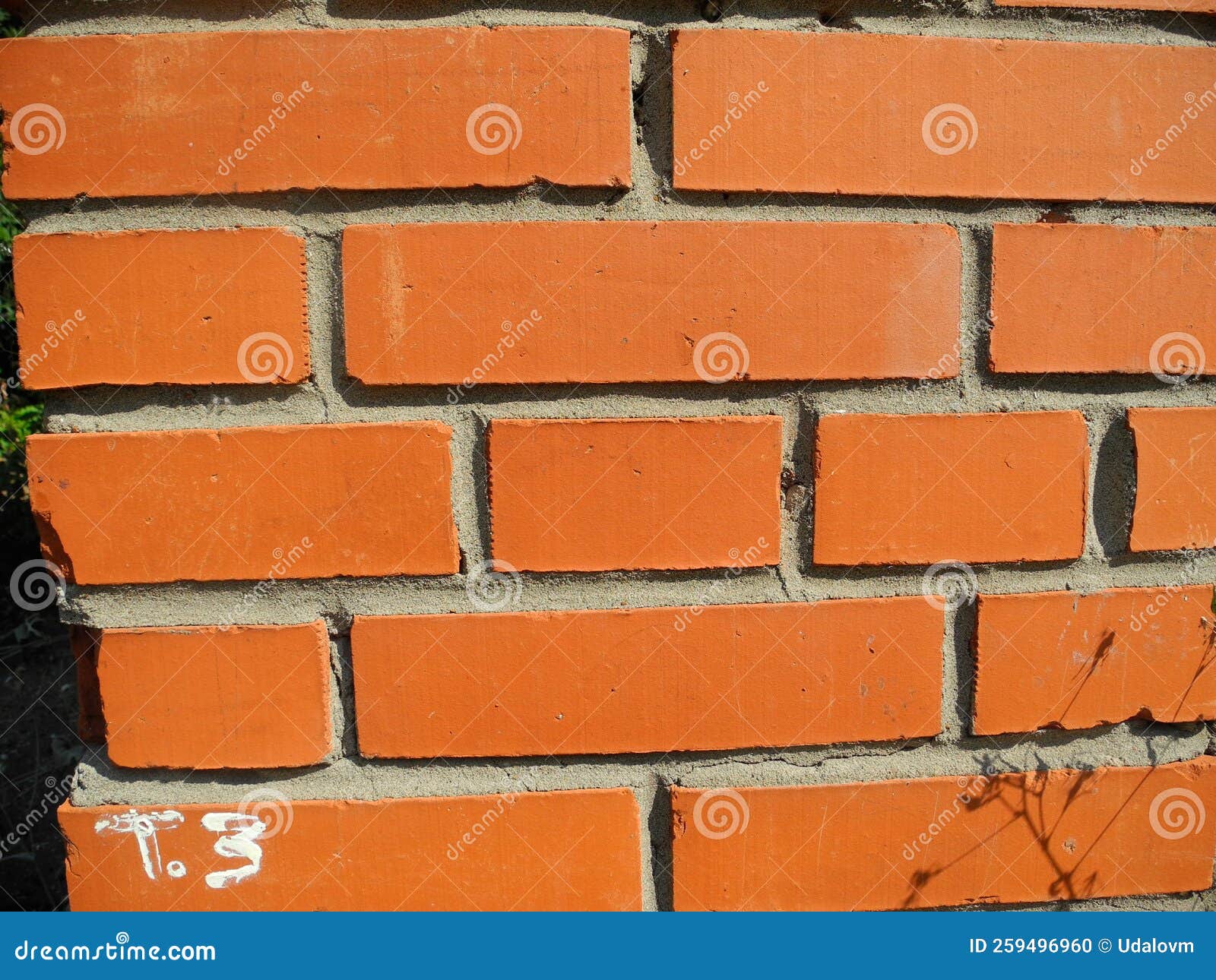 Red brick wall stock photo. Image of paint, aged, regular 259496960