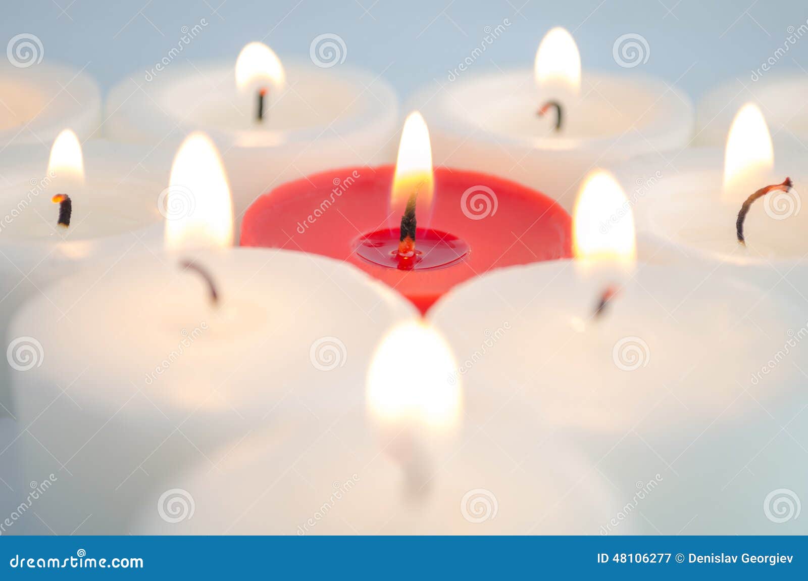 White and red candles stock image. Image of candlelight 48106277