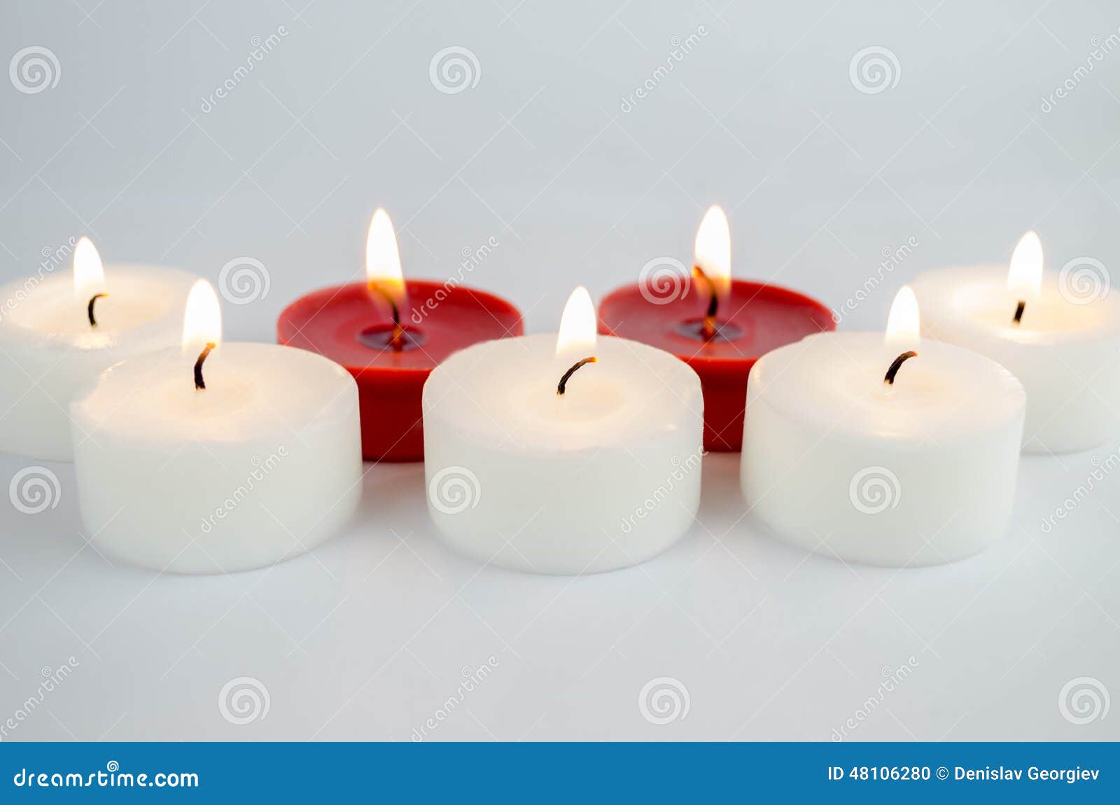 White and red candles stock photo. Image of aromatic 48106280