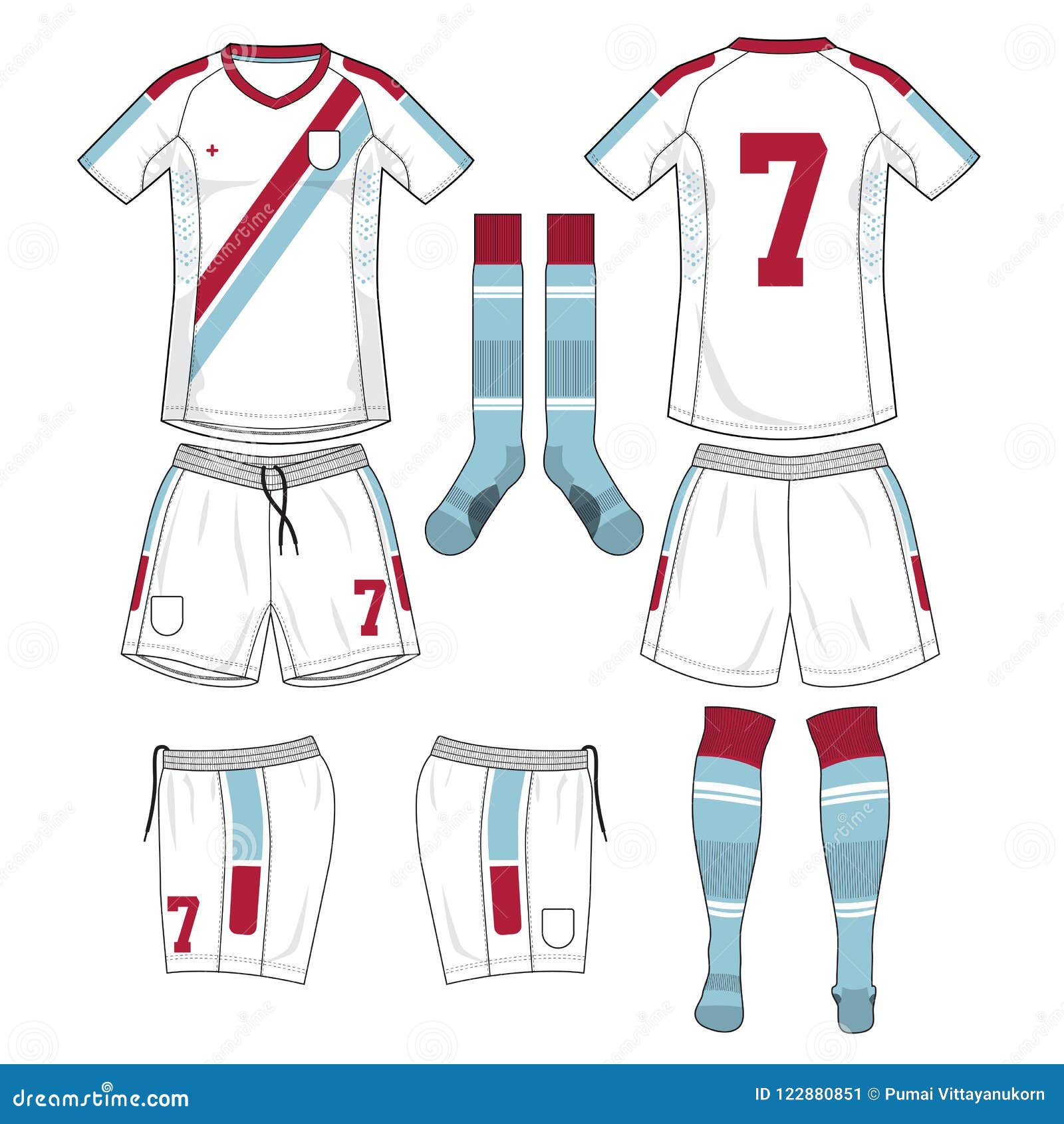 red and blue jersey design